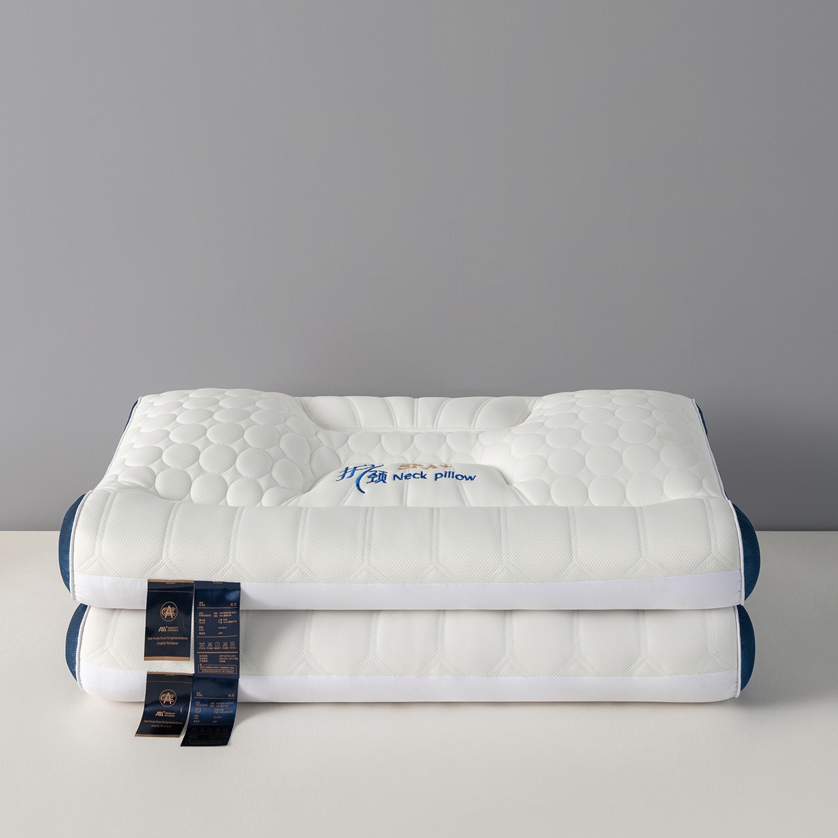 91家纺网 家纺一手货源 找家纺 小米枕芯 2026新款护颈氧枕枕头枕芯 蓝色