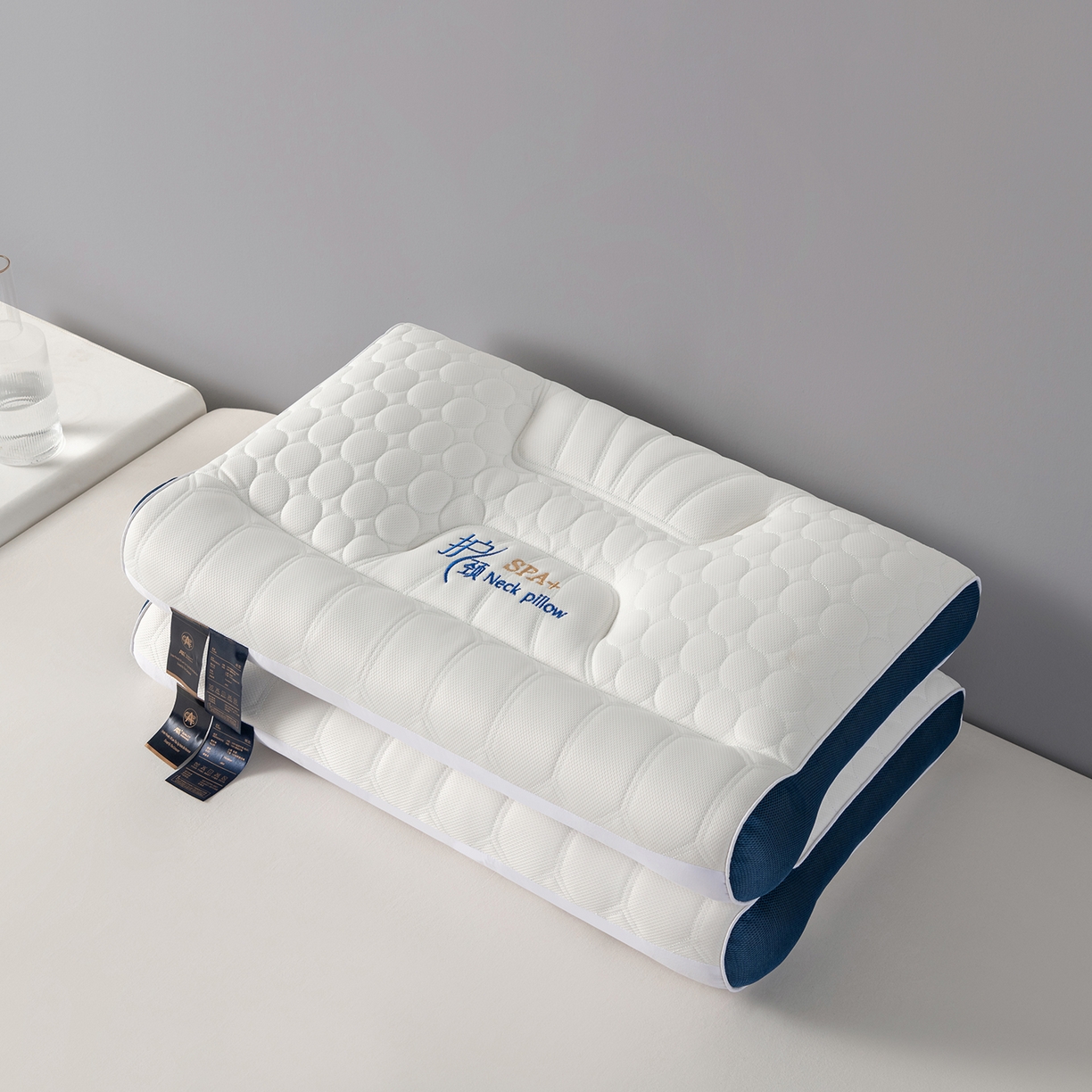 91家纺网 家纺一手货源 找家纺 小米枕芯 2026新款护颈氧枕枕头枕芯 蓝色