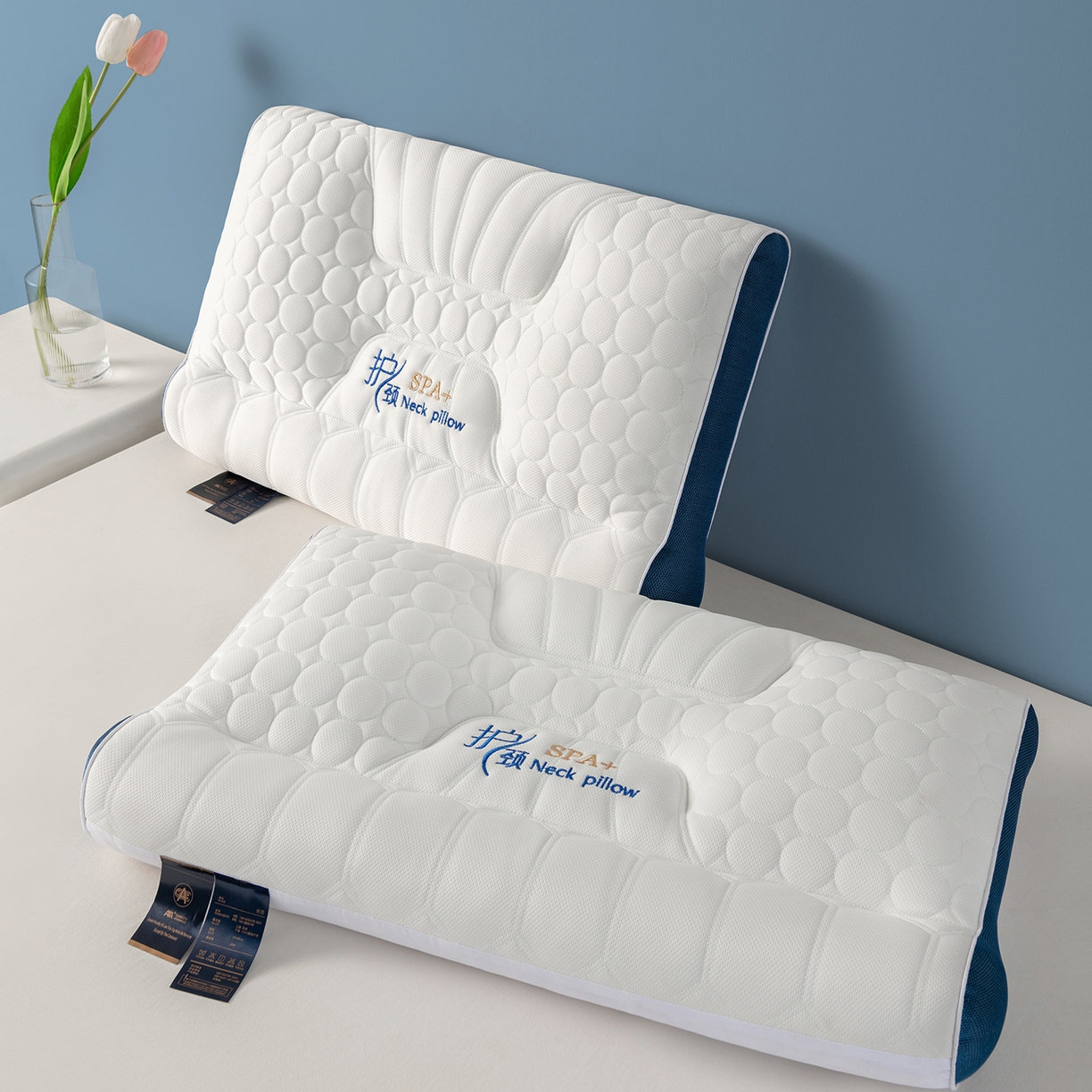 小米枕芯 2026新款护颈氧枕枕头枕芯 蓝色