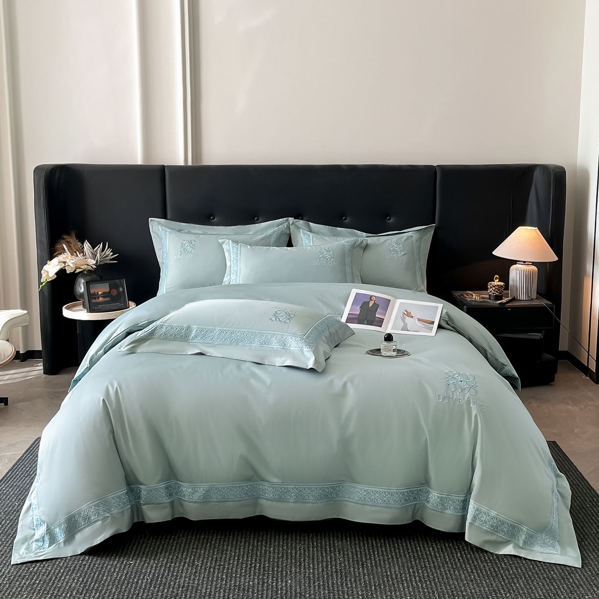 91家纺网 家纺一手货源 找家纺 （总）置顶家纺 2025新款刺绣亲肤磨毛四件套-兰迪系列