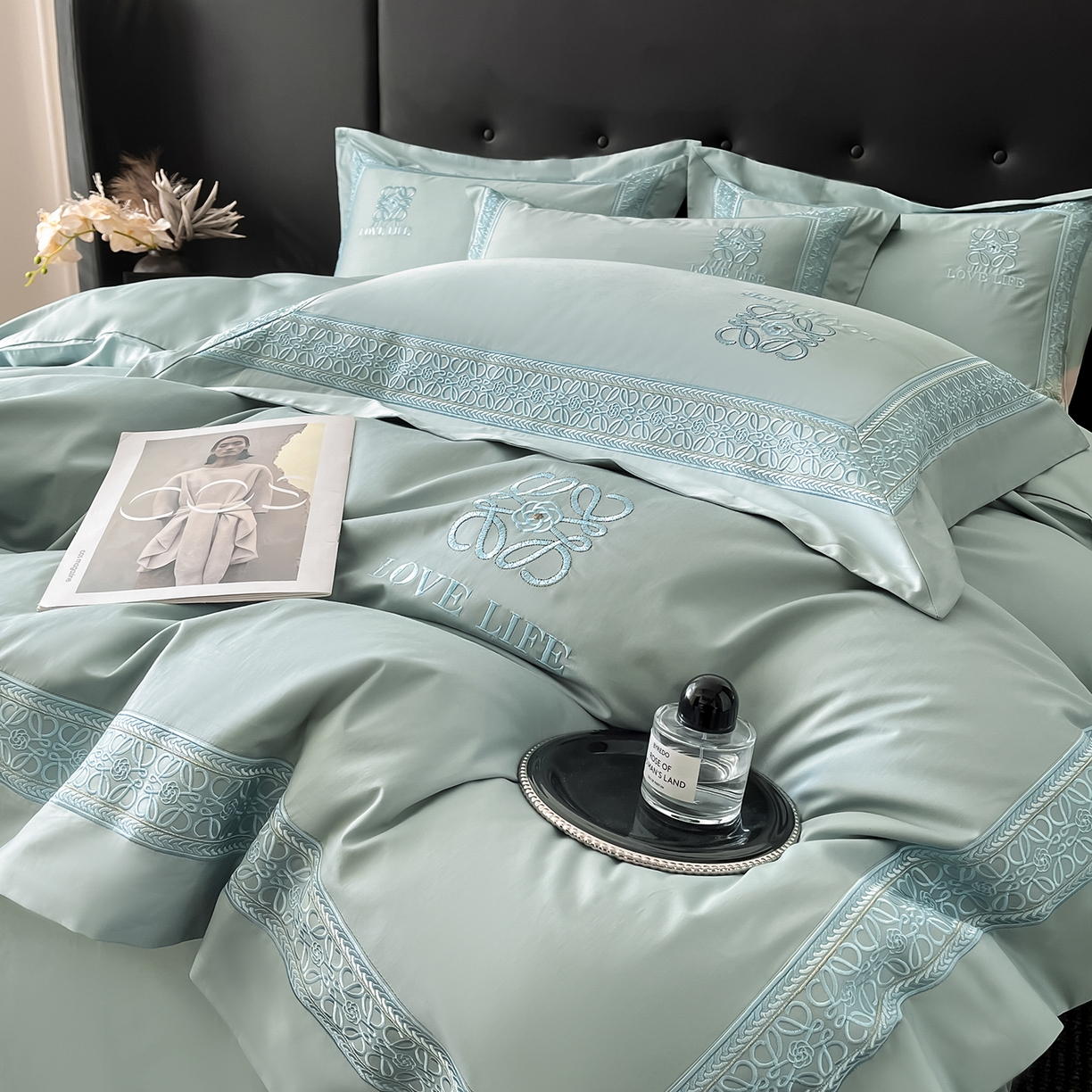 91家纺网 家纺一手货源 找家纺 （总）置顶家纺 2025新款刺绣亲肤磨毛四件套-兰迪系列