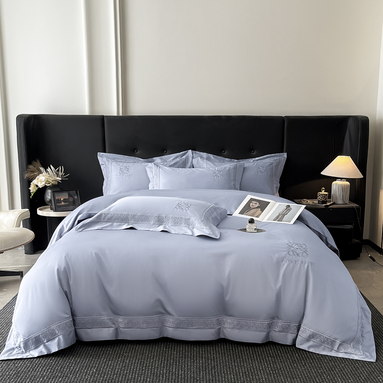 91家纺网 家纺一手货源 找家纺 （总）置顶家纺 2025新款刺绣亲肤磨毛四件套-兰迪系列