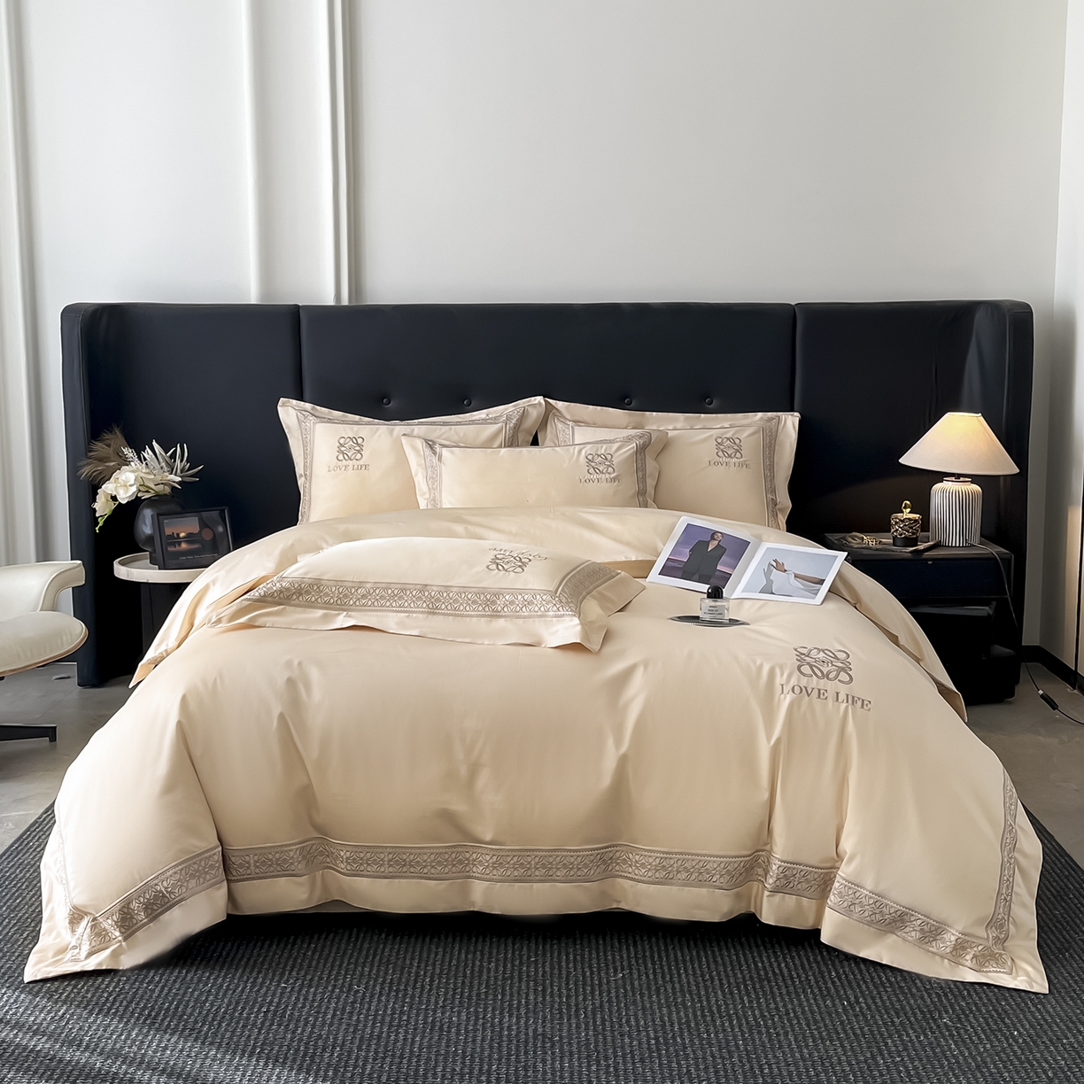 91家纺网 家纺一手货源 找家纺 （总）置顶家纺 2025新款刺绣亲肤磨毛四件套-兰迪系列