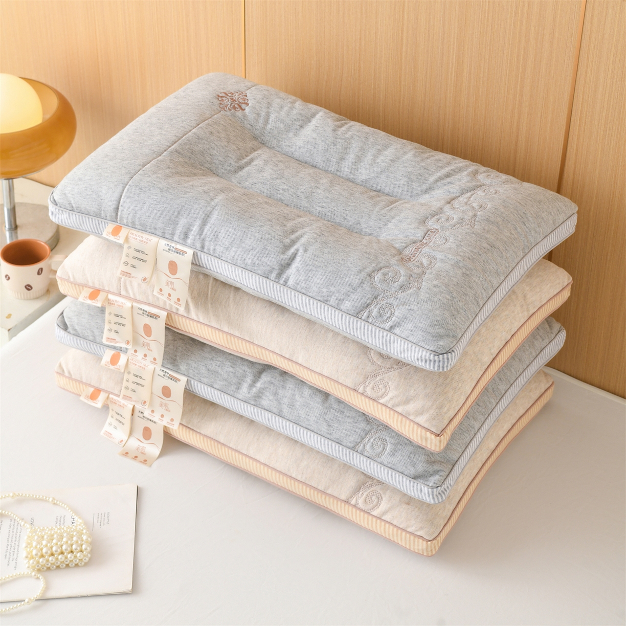 91家纺网 家纺一手货源 找家纺 仁宇枕业 2025新款新品抗氧化柔润美肌桑蚕丝枕头枕芯 组合图