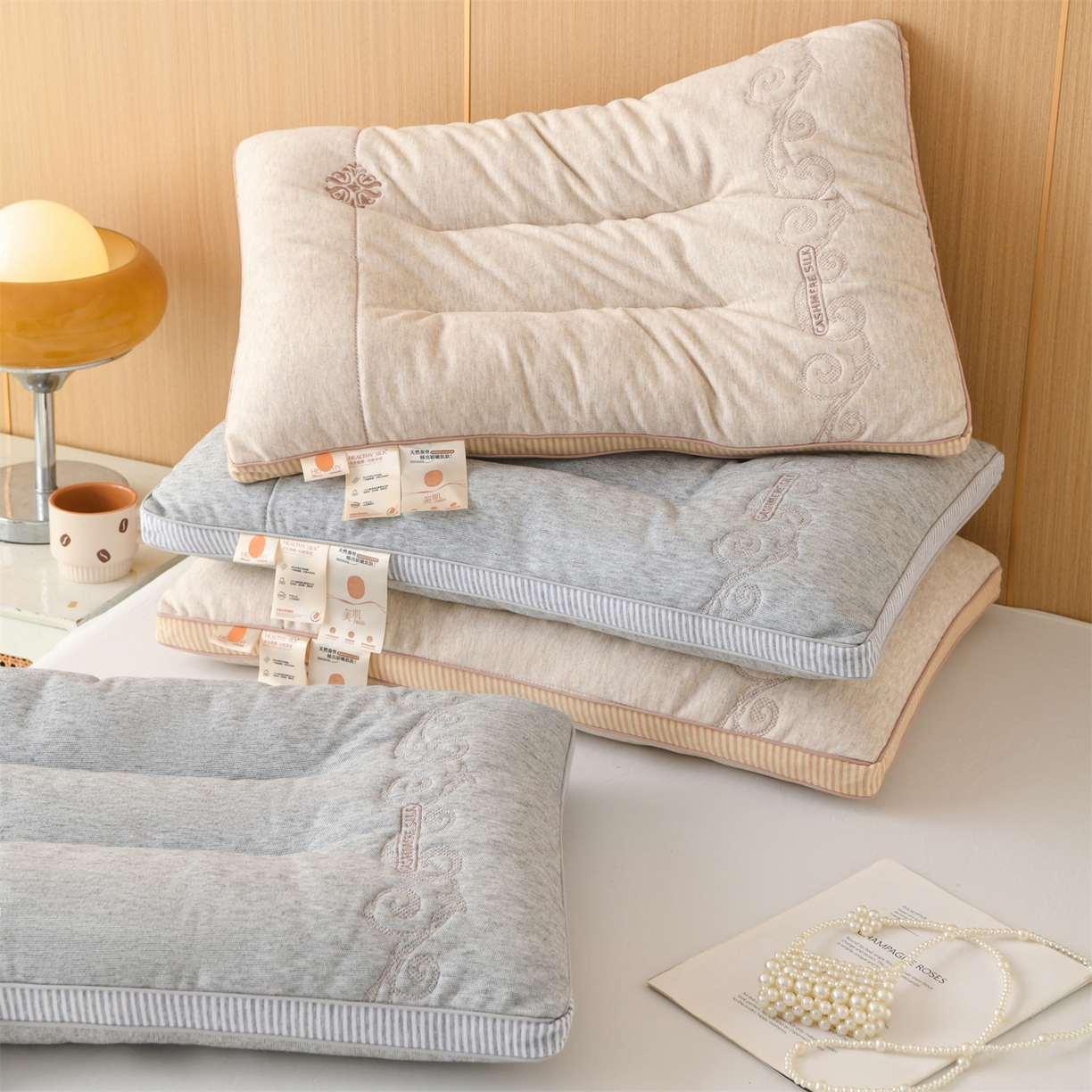 91家纺网 家纺一手货源 找家纺 （总）仁宇枕业 2025新款新品抗氧化柔润美肌桑蚕丝枕头枕芯