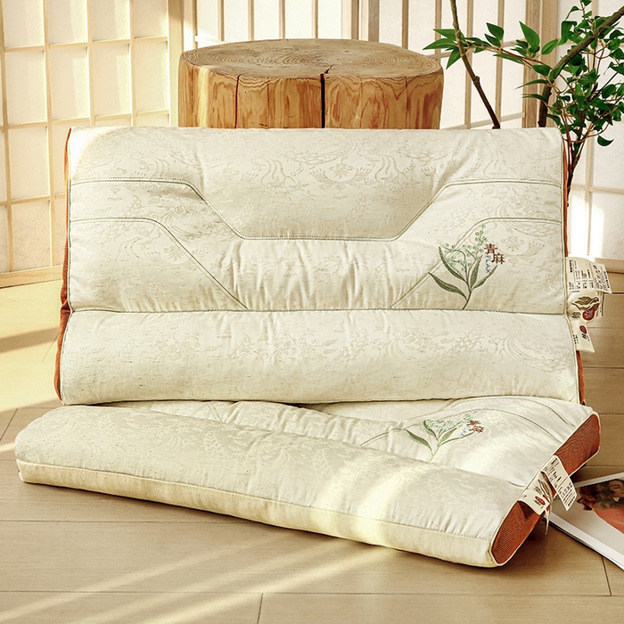 91家纺网 家纺一手货源 找家纺 （总）仁宇枕业 2025新款新品青麻花分区护颈枕头枕芯