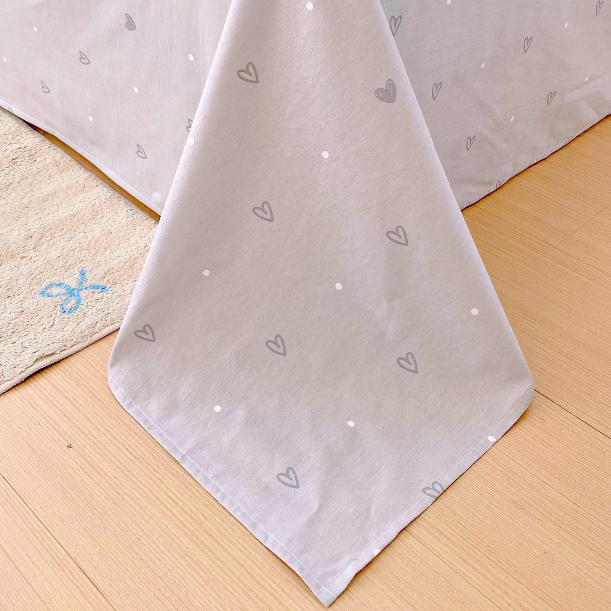 91家纺网 家纺一手货源 找家纺 小懒猪 2026新款全棉印花卡通系列四件套 蓝调喵趣