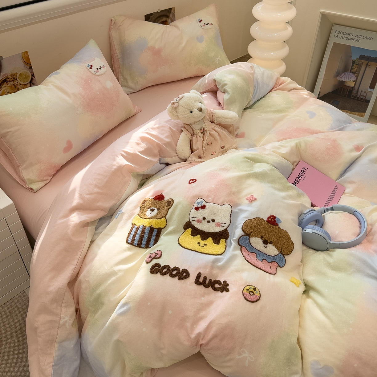 91家纺网 家纺一手货源 找家纺 （总）雅居纺家纺 2026新款全棉双层纱毛巾绣四件套