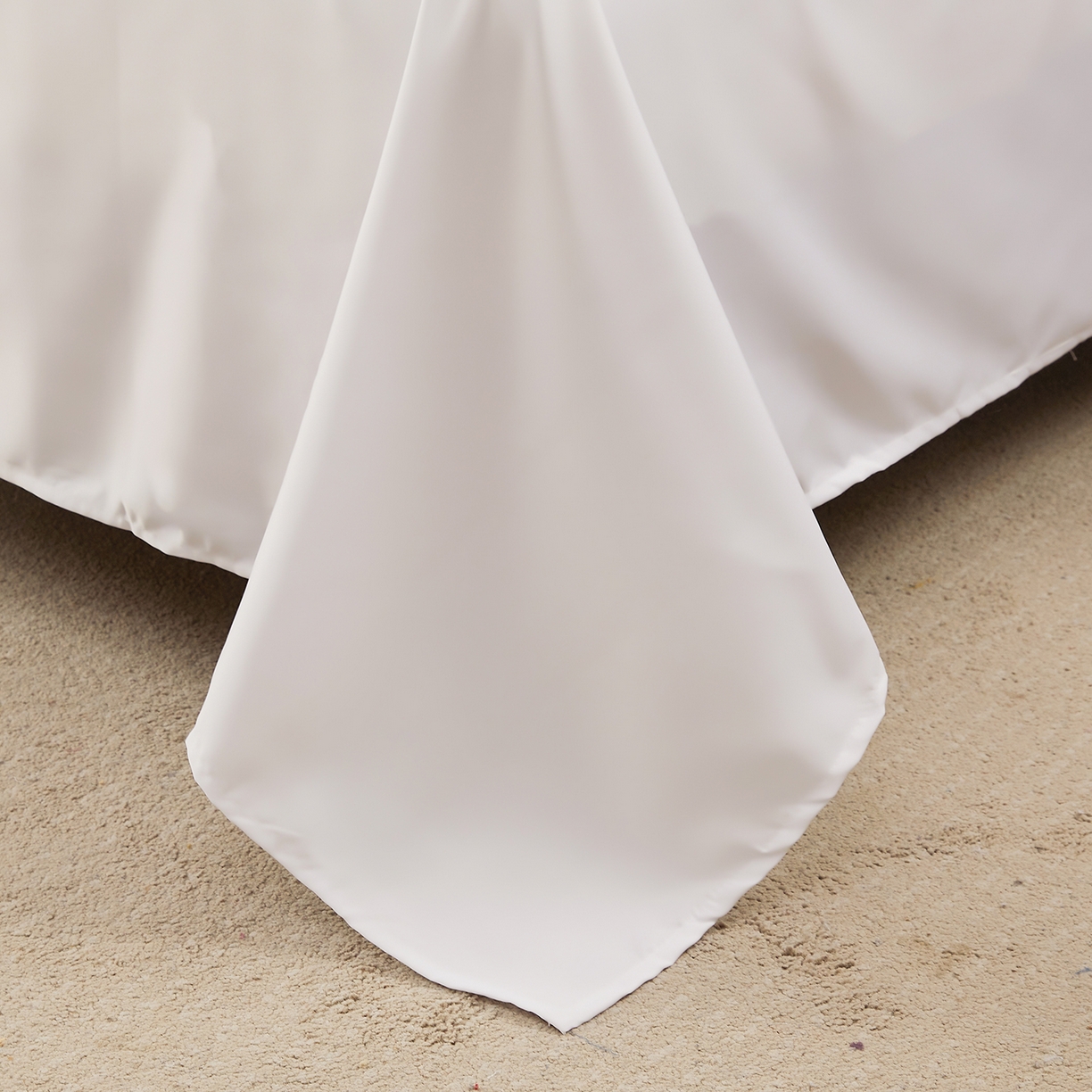 91家纺网 家纺一手货源 找家纺 好尚居 2026新款水洗真丝刺绣夏被被子被芯四件套 象牙白