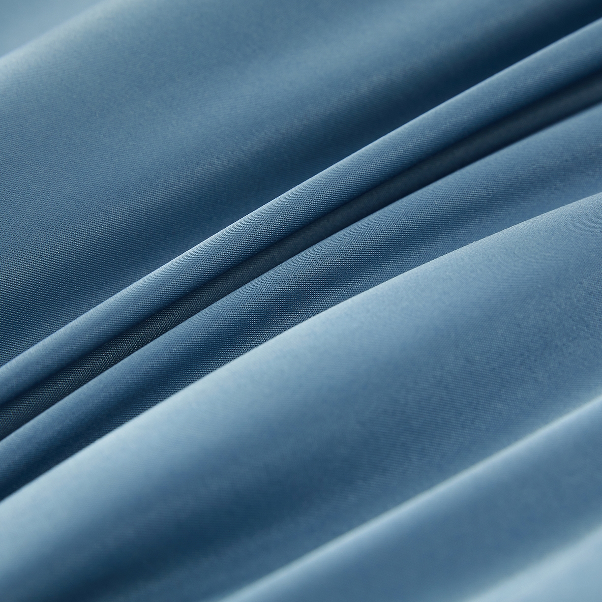 91家纺网 家纺一手货源 找家纺 好尚居 2026新款水洗真丝刺绣夏被被子被芯四件套 雾霾蓝