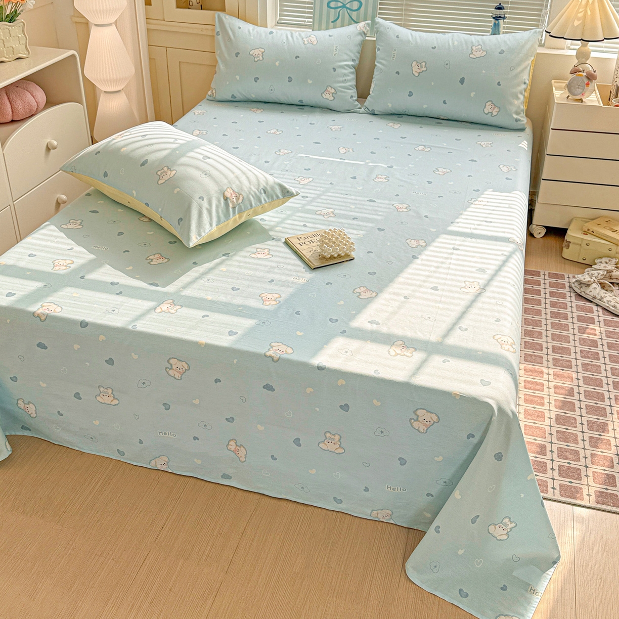 91家纺网 家纺一手货源 找家纺 名品家纺 2026新款100%纯棉床单系列 哈基米