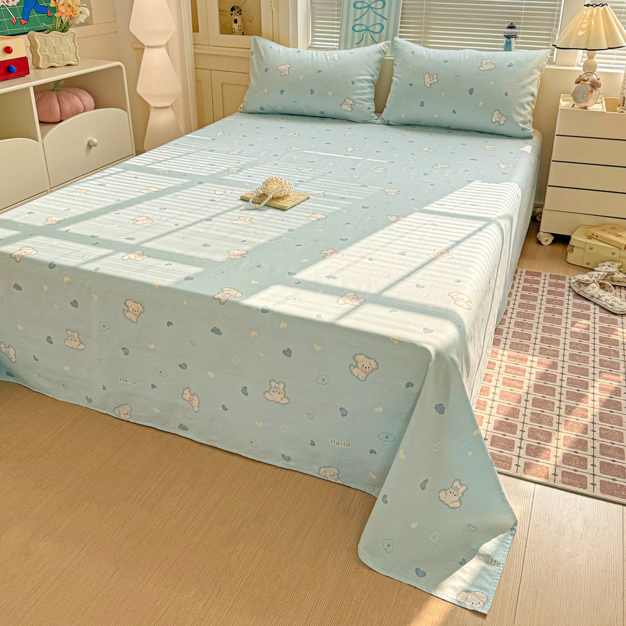 91家纺网 家纺一手货源 找家纺 名品家纺 2026新款100%纯棉床单系列 哈基米