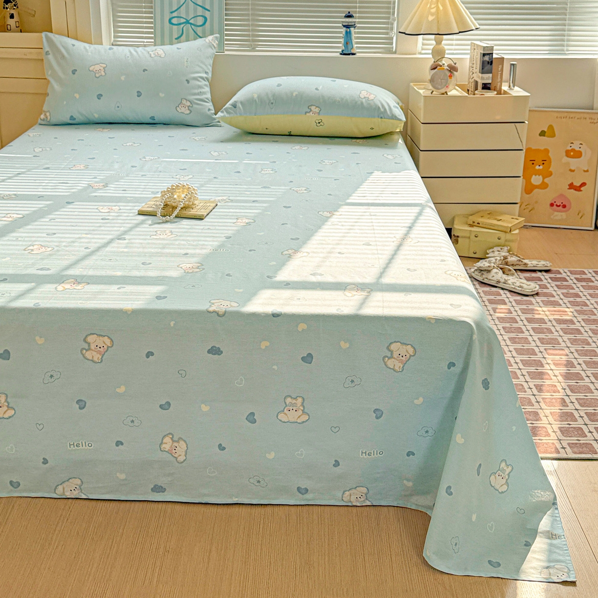 91家纺网 家纺一手货源 找家纺 名品家纺 2026新款100%纯棉床单系列 哈基米