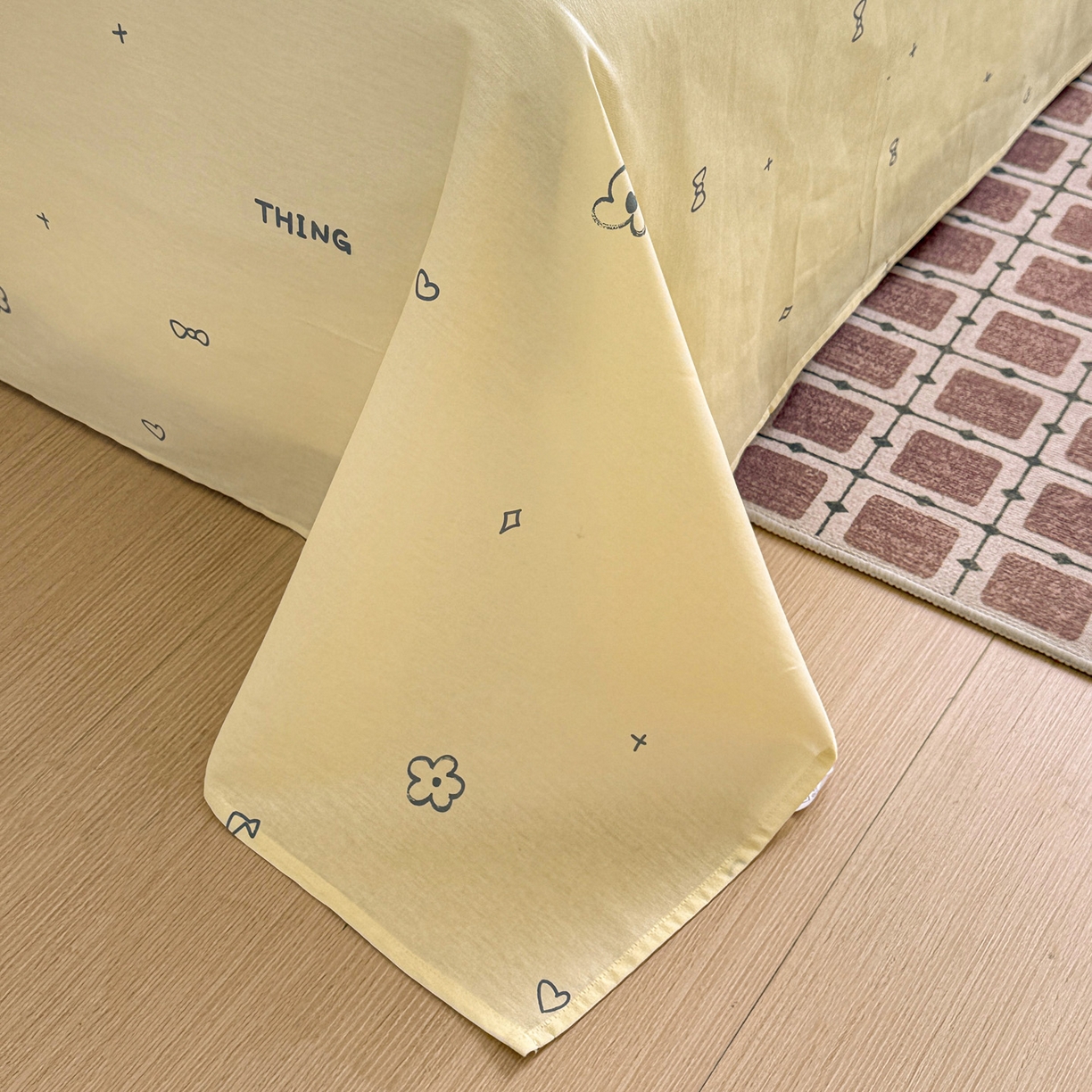 91家纺网 家纺一手货源 找家纺 名品家纺 2026新款100%纯棉床单系列 蝴蝶结花朵