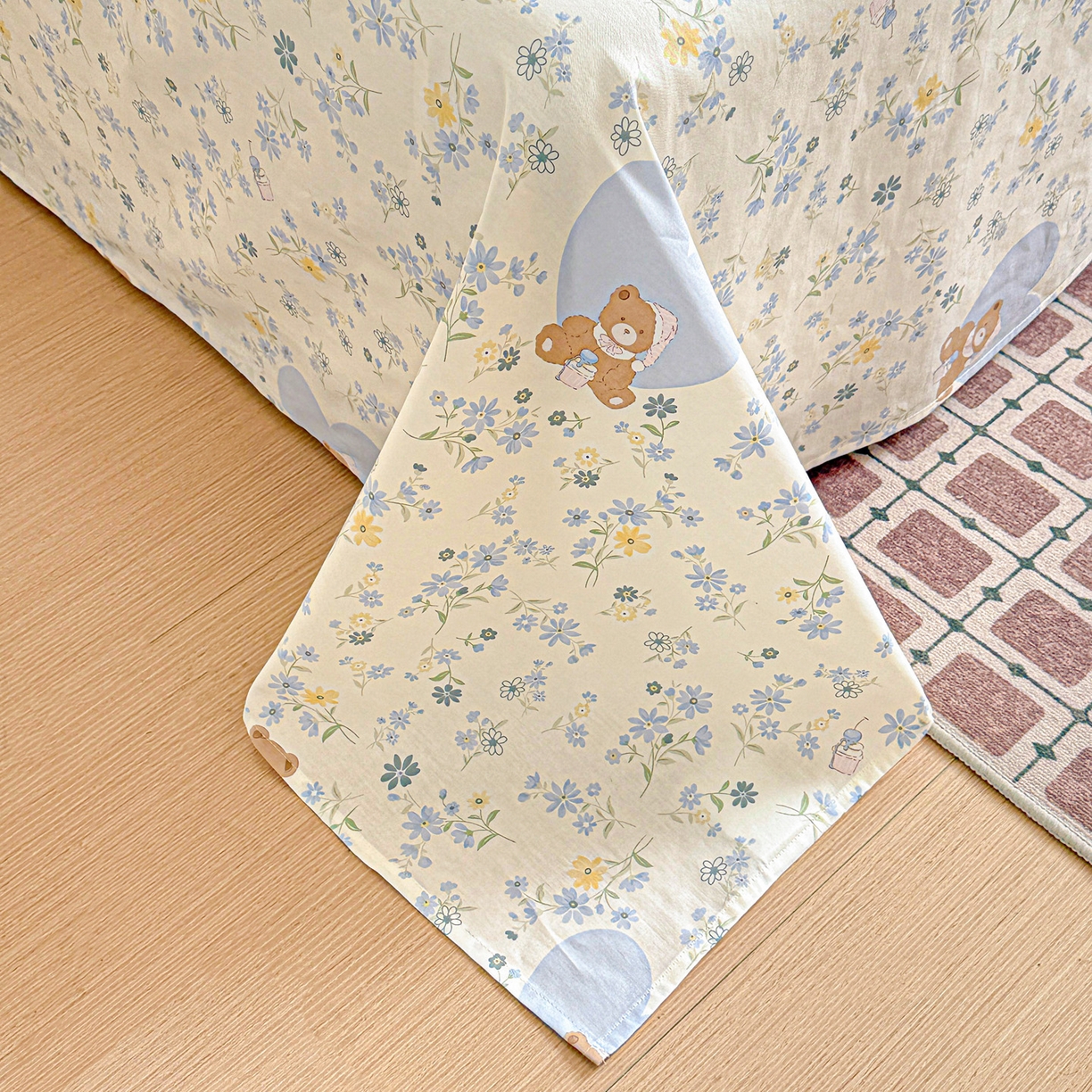 91家纺网 家纺一手货源 找家纺 名品家纺 2026新款100%纯棉床单系列 奶芙熊