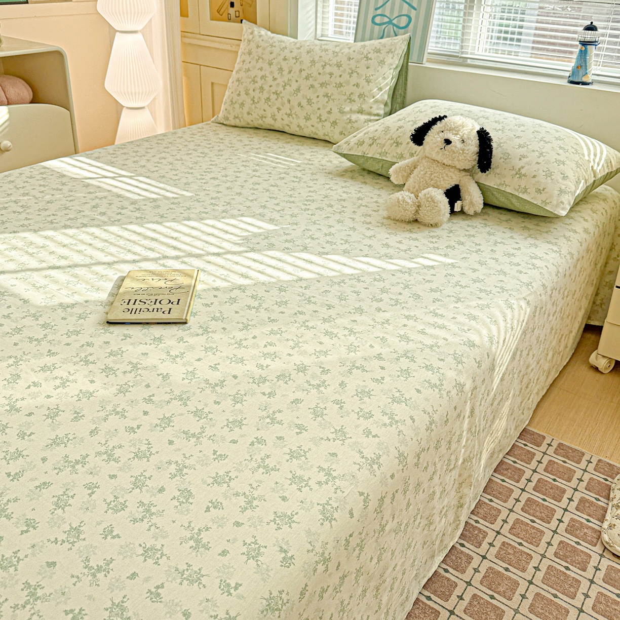 91家纺网 家纺一手货源 找家纺 名品家纺 2026新款100%纯棉床单系列 清清文絮