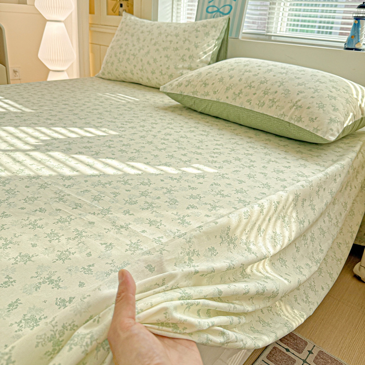 91家纺网 家纺一手货源 找家纺 名品家纺 2026新款100%纯棉床单系列 清清文絮