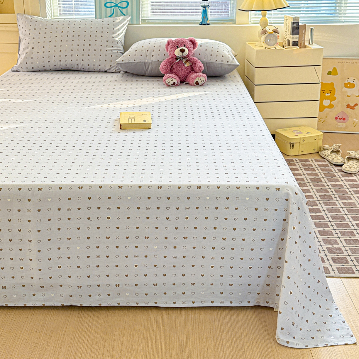 91家纺网 家纺一手货源 找家纺 名品家纺 2026新款100%纯棉床单系列 数字心情