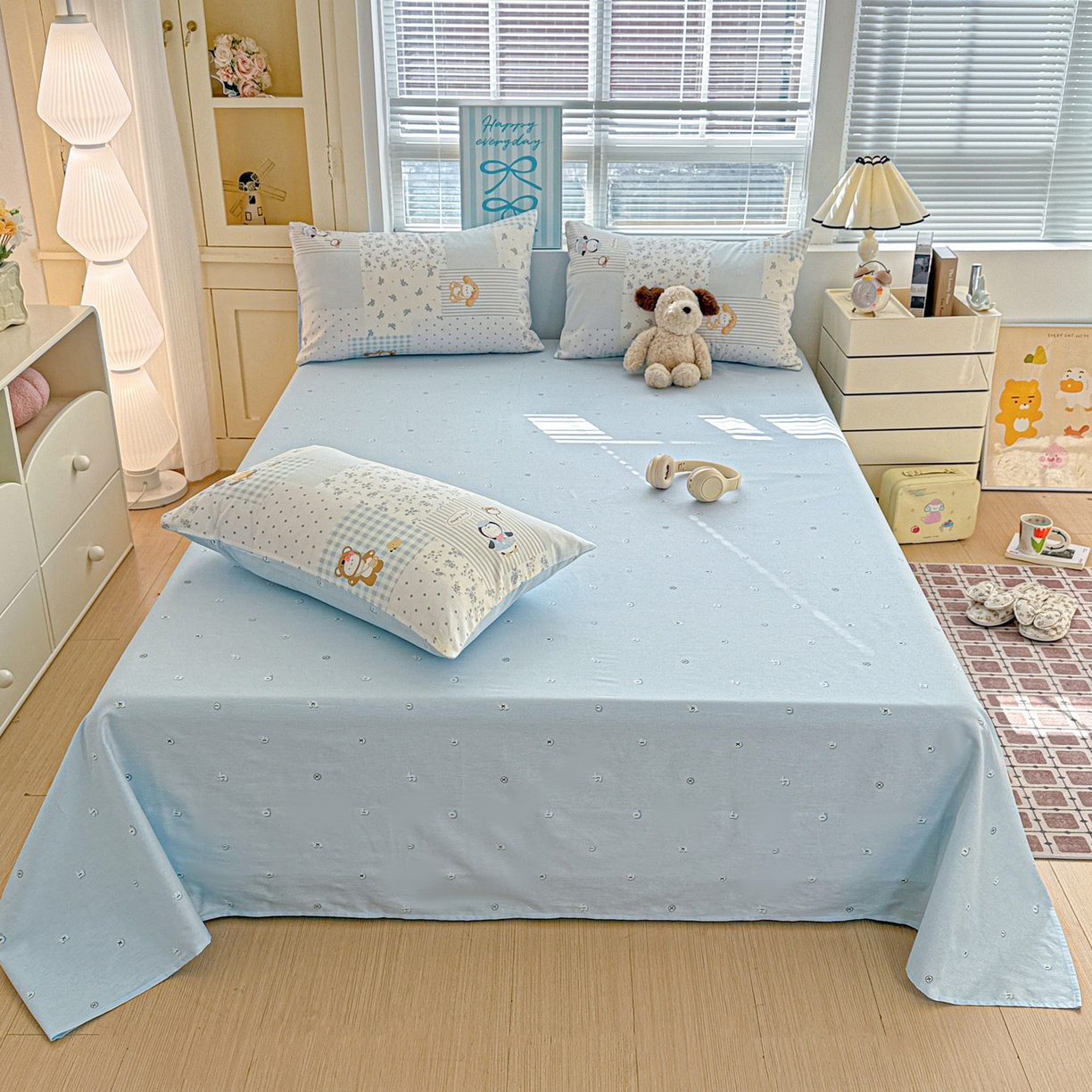 名品家纺 2026新款100%纯棉床单系列 童话拼贴