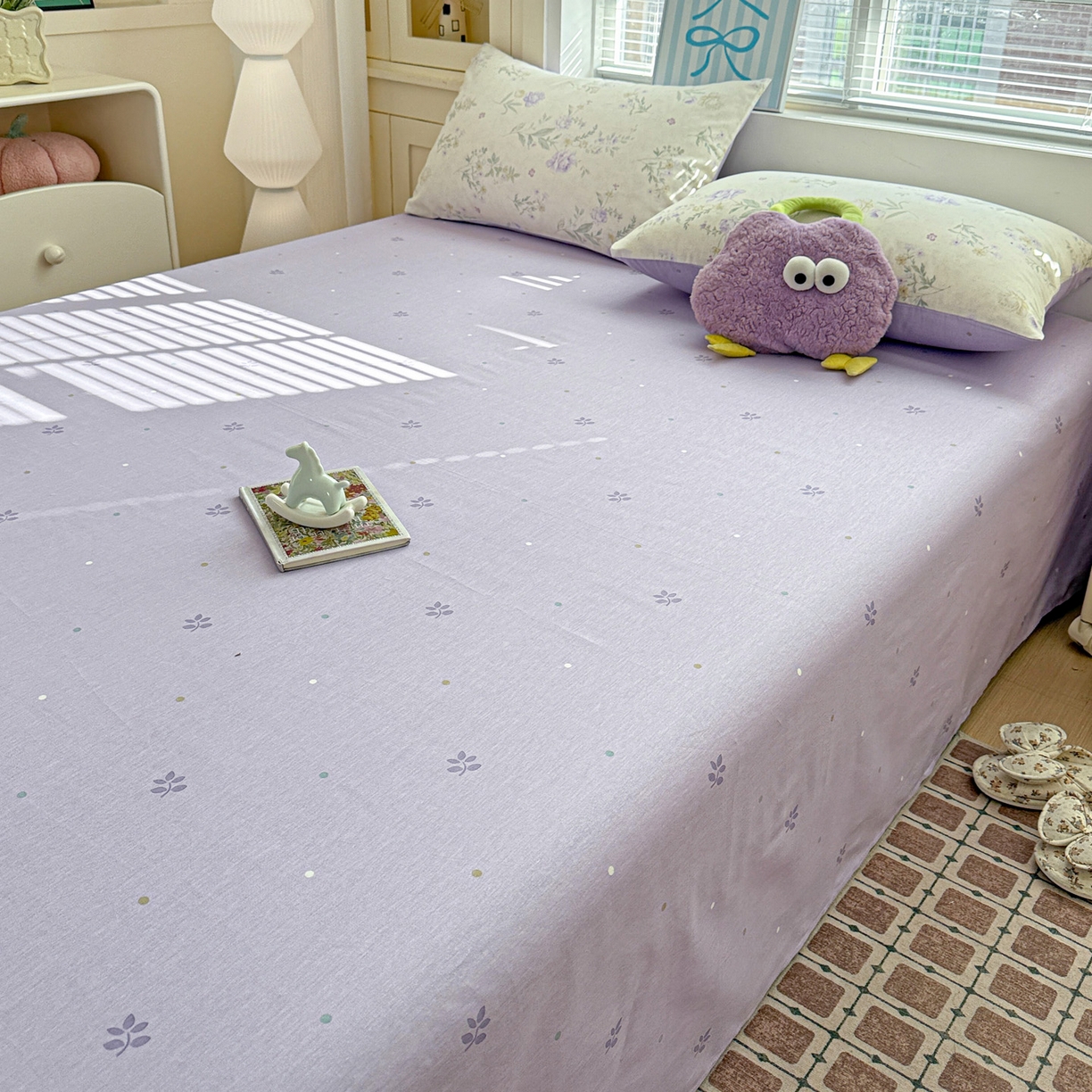 91家纺网 家纺一手货源 找家纺 名品家纺 2026新款100%纯棉床单系列 芜晴花