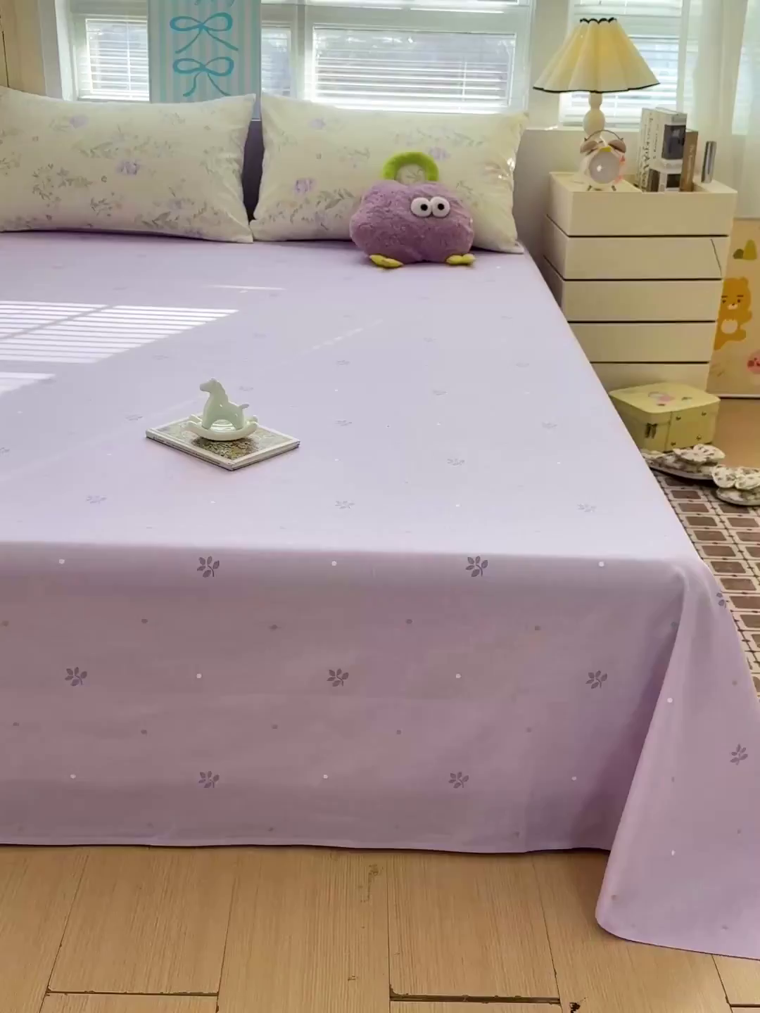 91家纺网 家纺一手货源 找家纺 名品家纺 2026新款100%纯棉床单系列 芜晴花