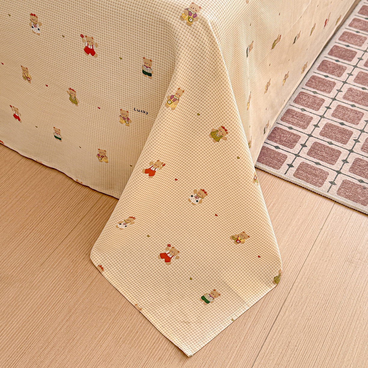 91家纺网 家纺一手货源 找家纺 名品家纺 2026新款100%纯棉床单系列 爪爪家族