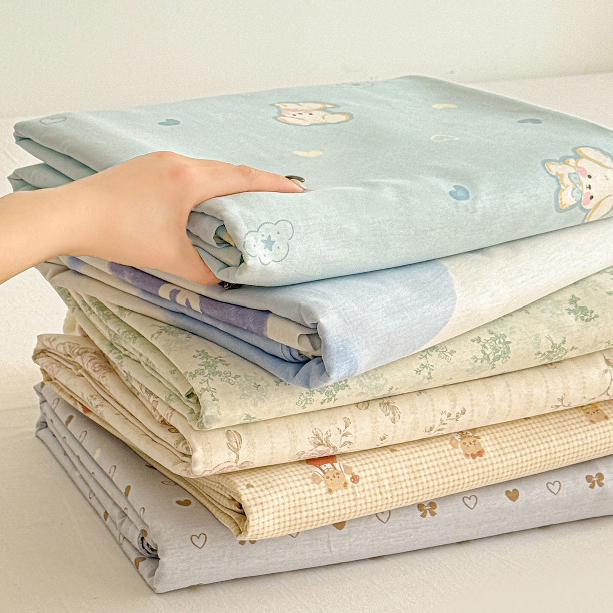 91家纺网 家纺一手货源 找家纺 名品家纺 2026新款100%纯棉床单系列 组合图