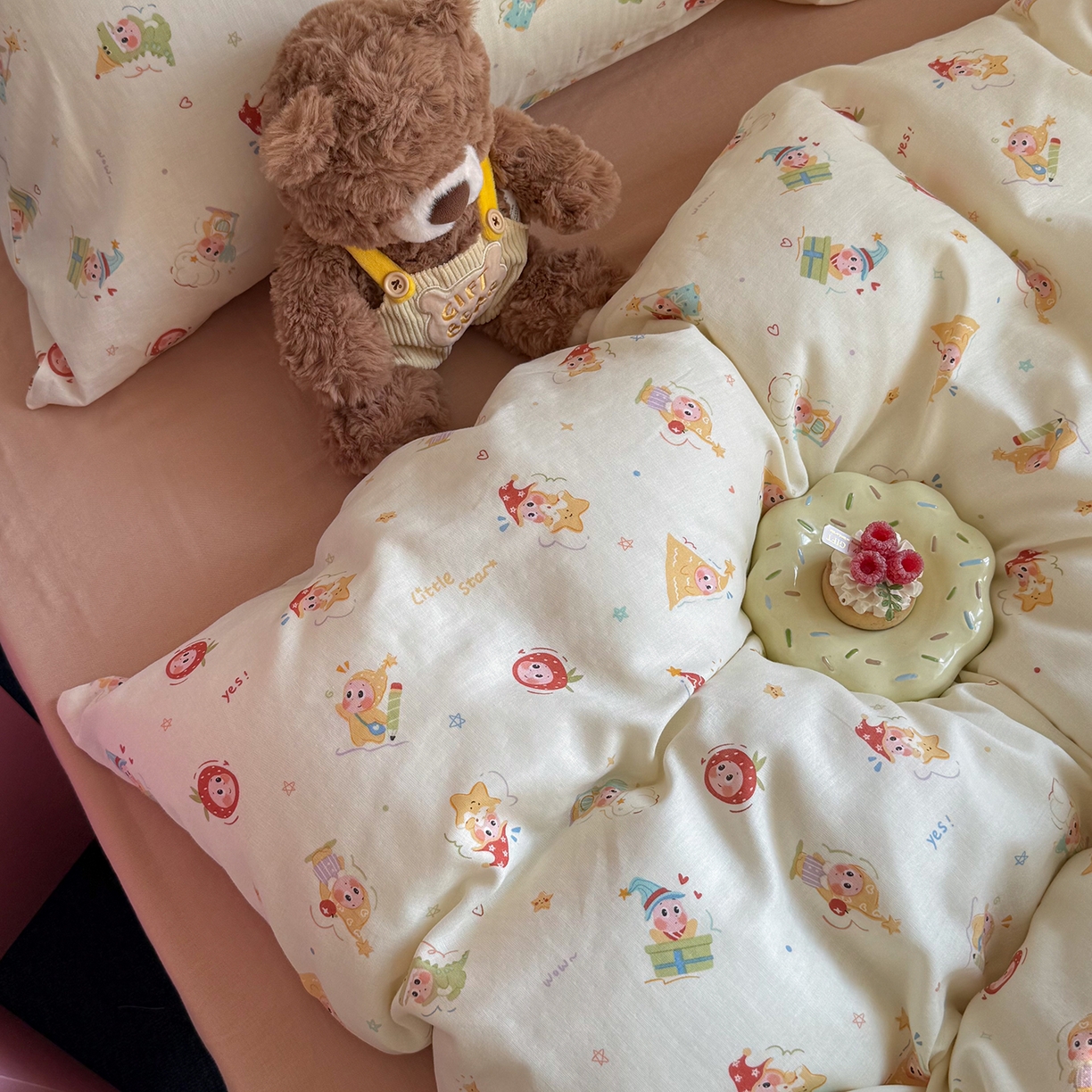 91家纺网 家纺一手货源 找家纺 （总）麦伦家居 2026春夏新品全棉有氧双层纱印花系列简约款四件套