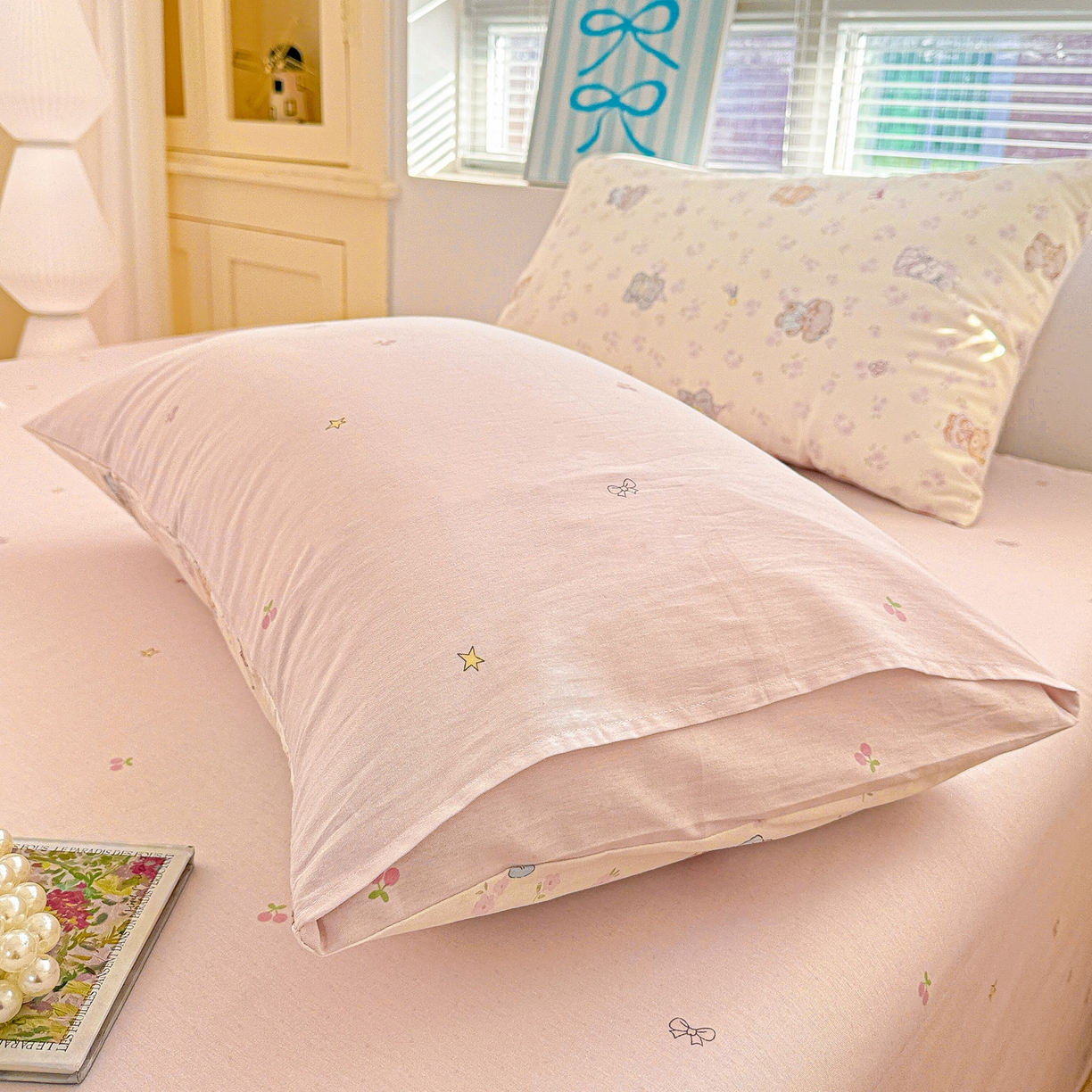 91家纺网 家纺一手货源 找家纺 名品家纺 2026新款100%纯棉枕套系列 春日来信