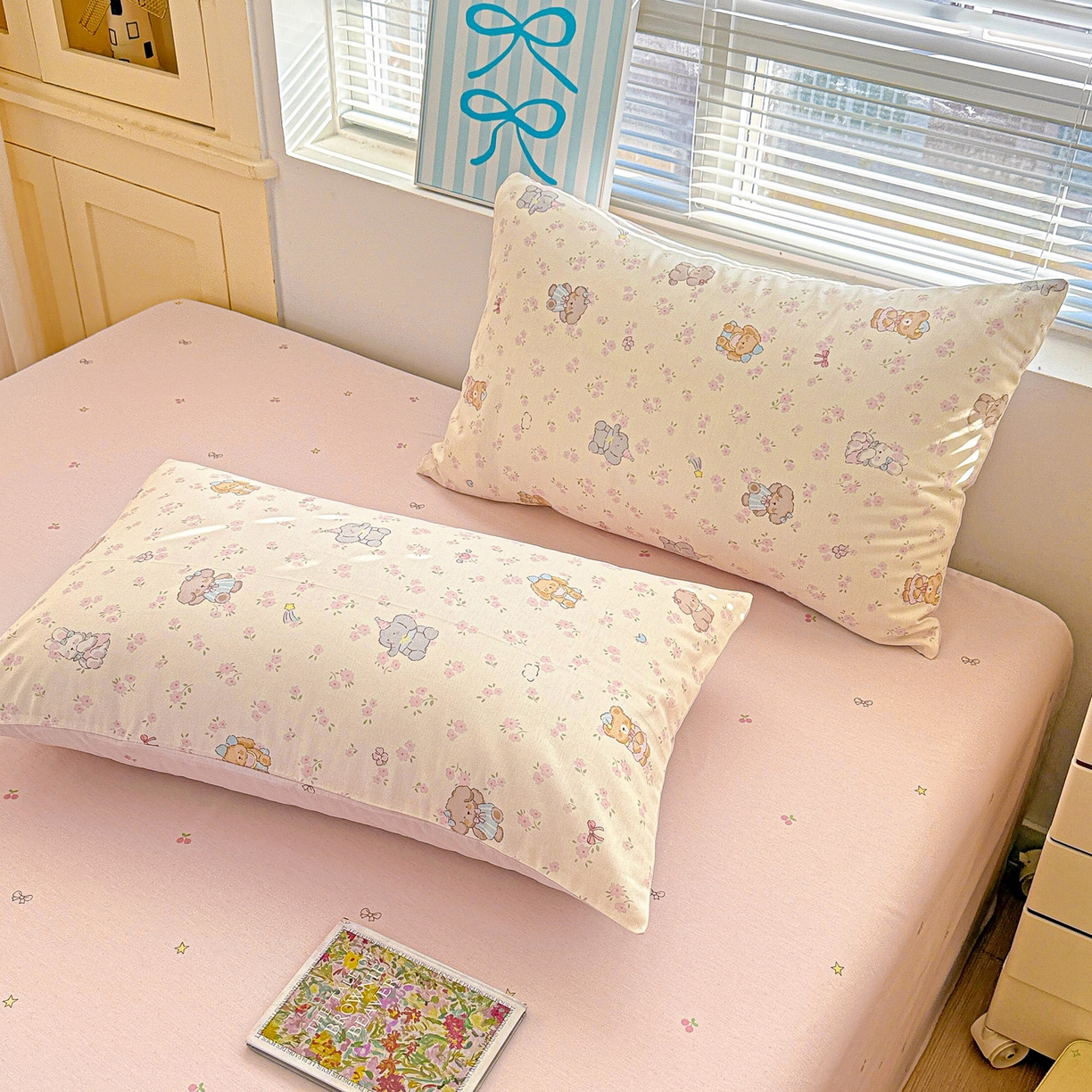 91家纺网 家纺一手货源 找家纺 名品家纺 2026新款100%纯棉枕套系列 春日来信