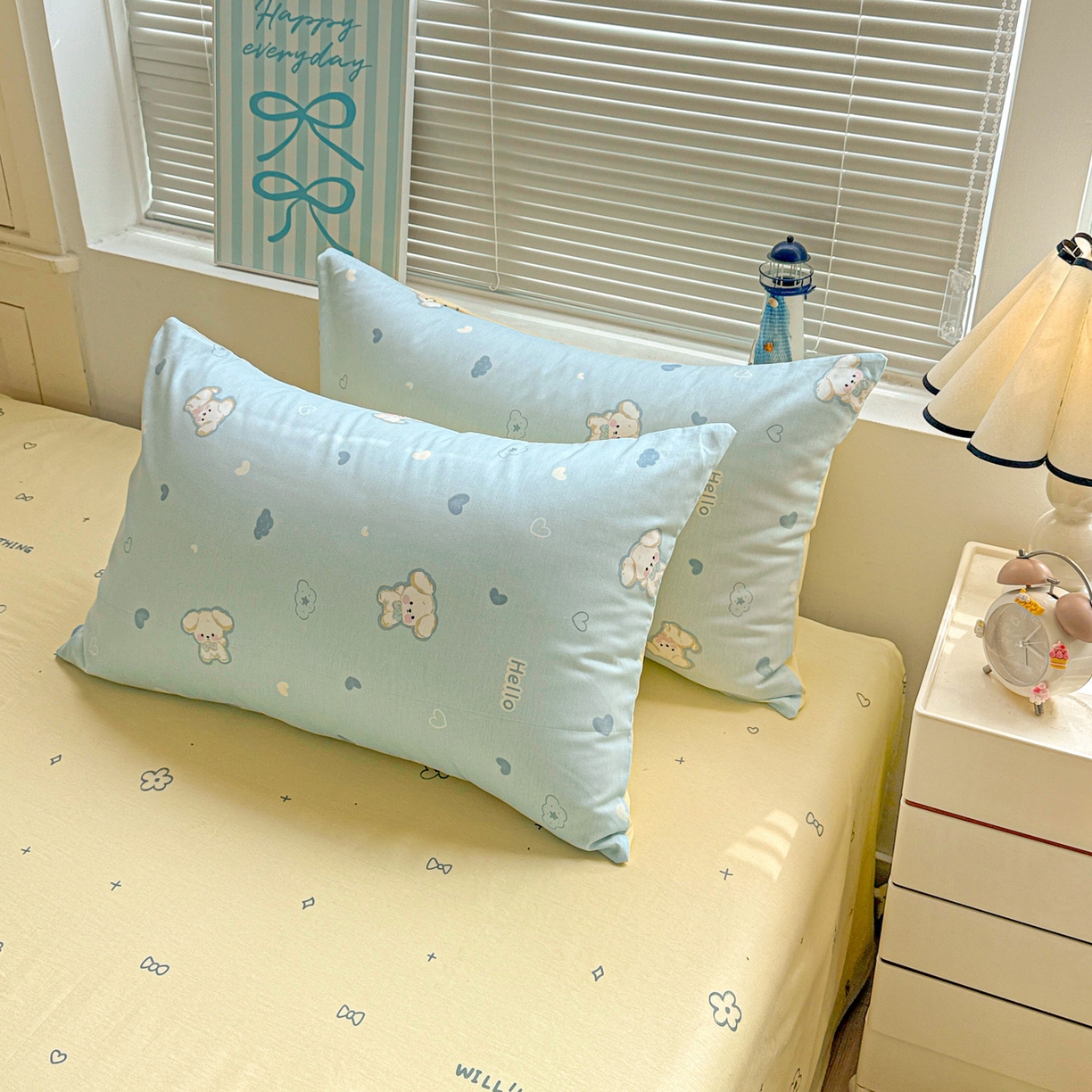 91家纺网 家纺一手货源 找家纺 名品家纺 2026新款100%纯棉枕套系列 哈基米