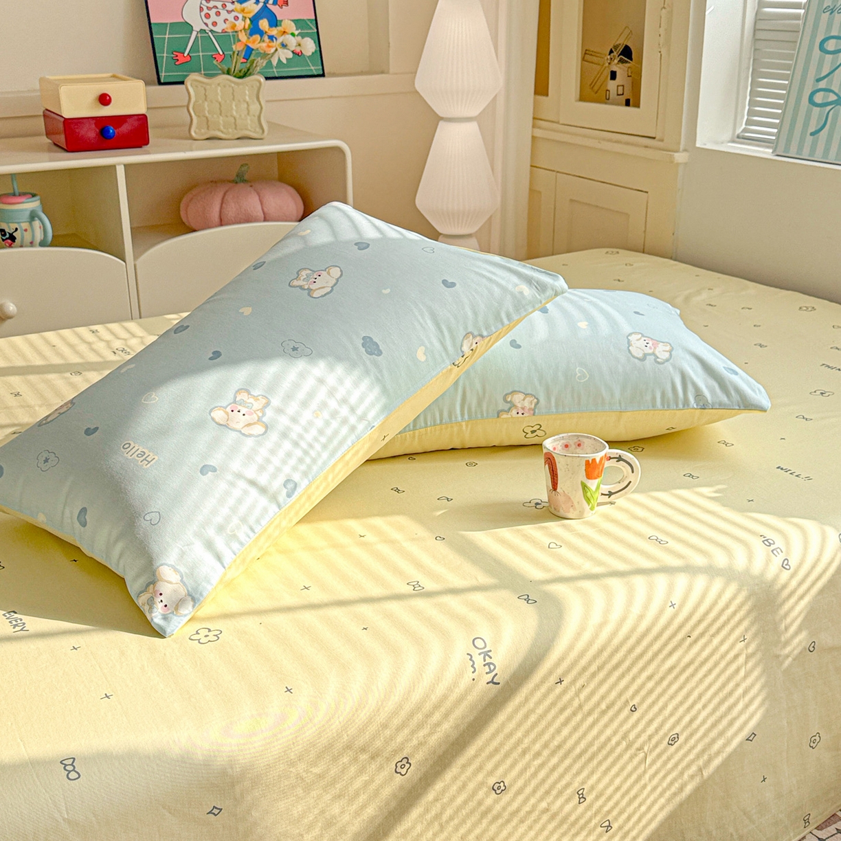 91家纺网 家纺一手货源 找家纺 名品家纺 2026新款100%纯棉枕套系列 哈基米