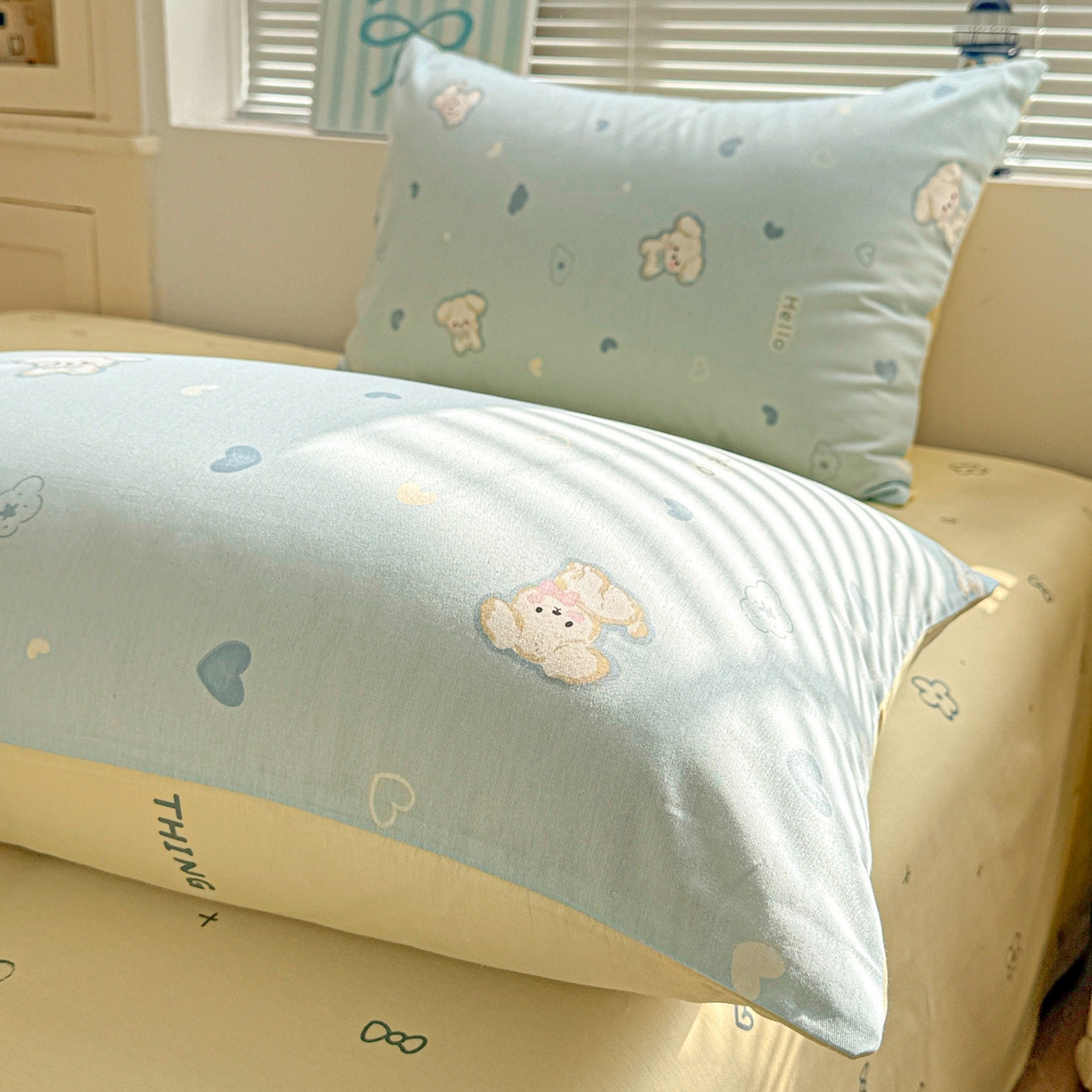 91家纺网 家纺一手货源 找家纺 名品家纺 2026新款100%纯棉枕套系列 哈基米