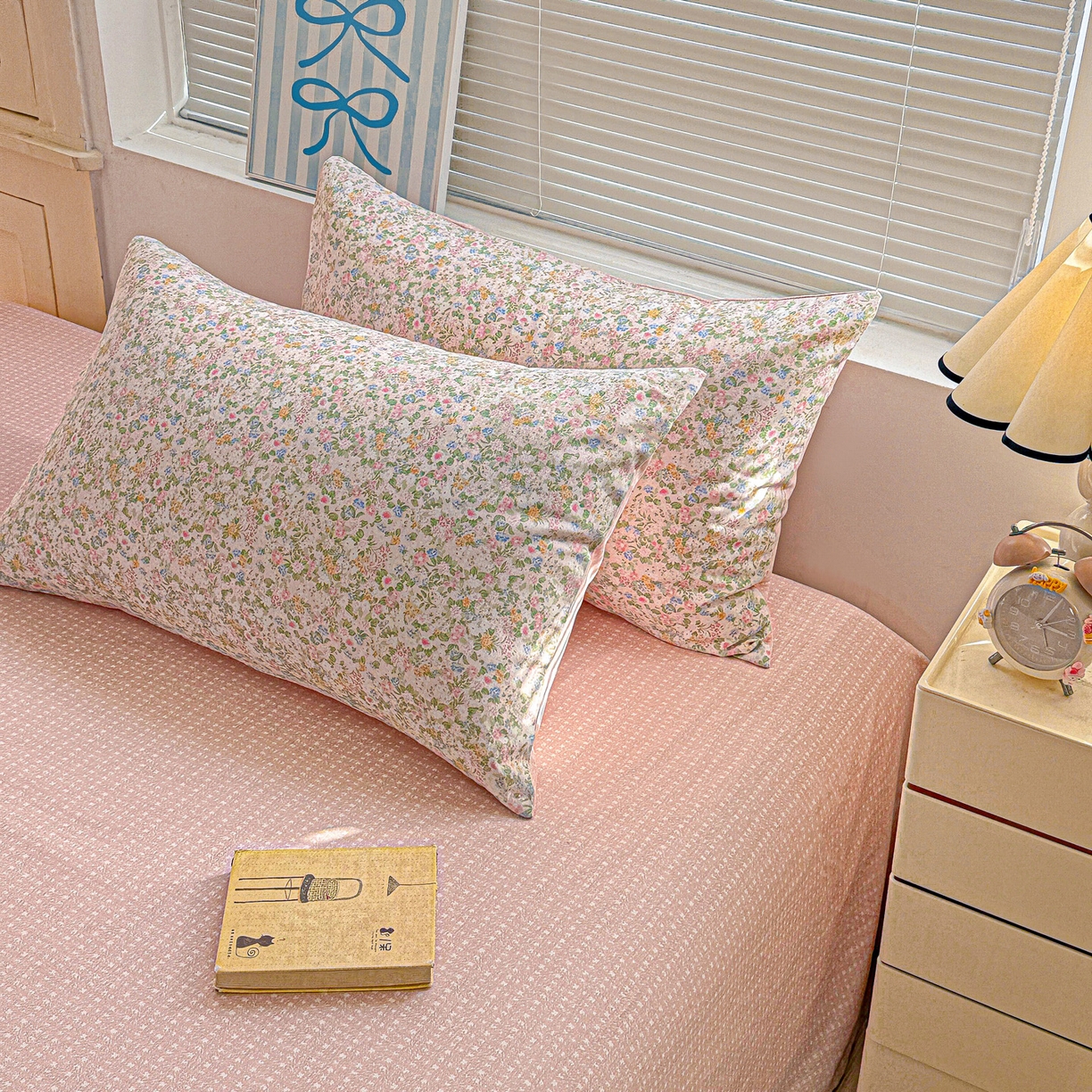 91家纺网 家纺一手货源 找家纺 名品家纺 2026新款100%纯棉枕套系列 花夕印象