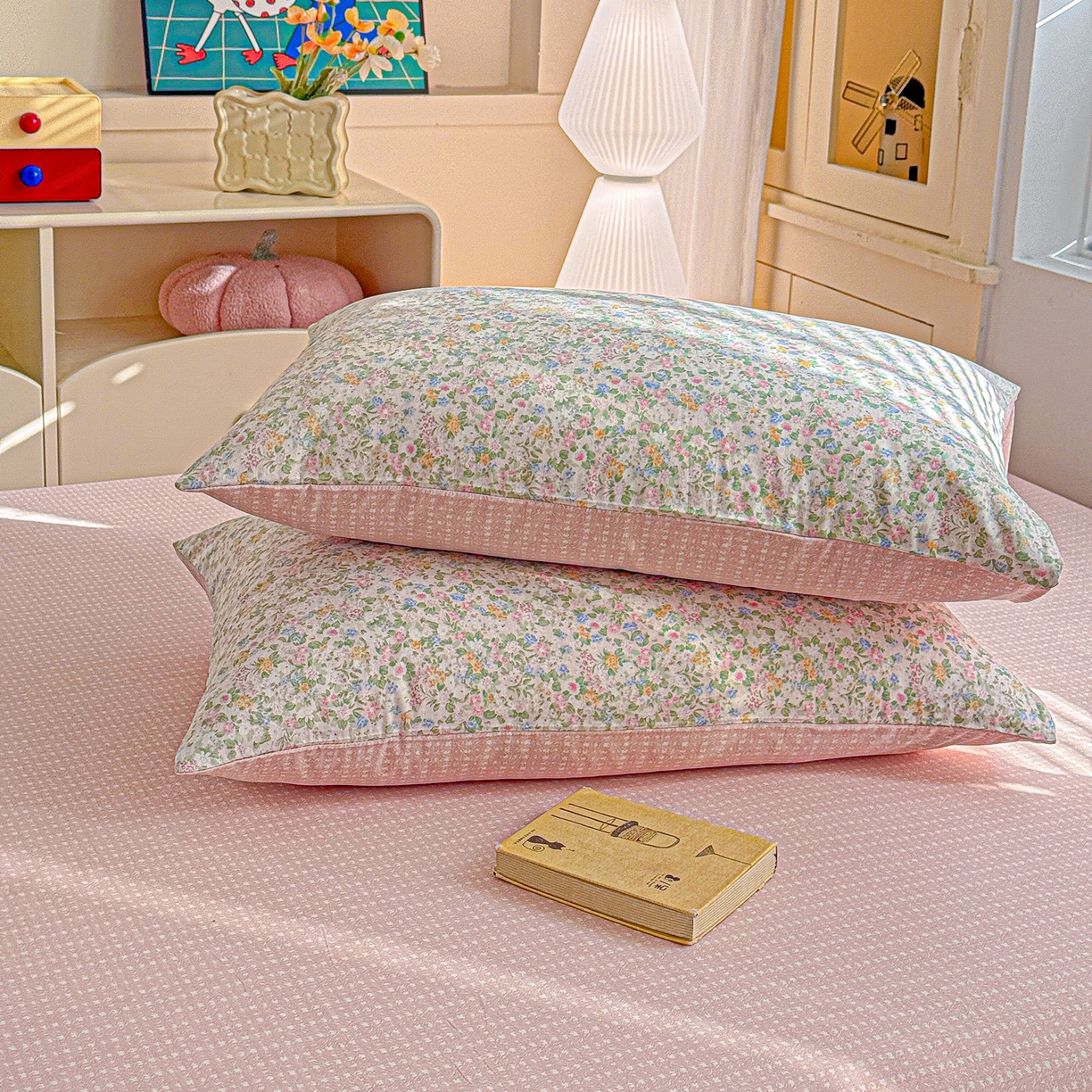 91家纺网 家纺一手货源 找家纺 名品家纺 2026新款100%纯棉枕套系列 花夕印象