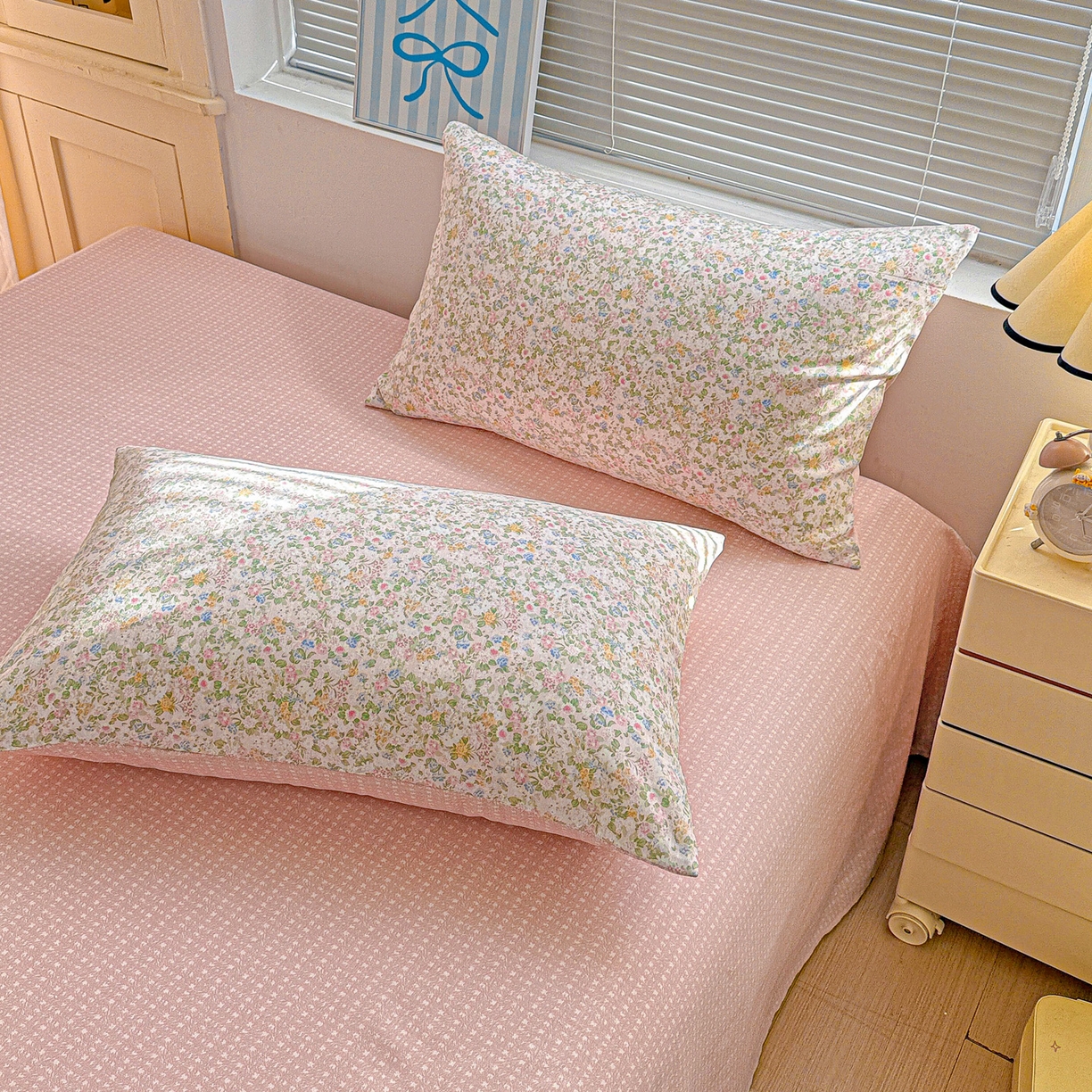 91家纺网 家纺一手货源 找家纺 名品家纺 2026新款100%纯棉枕套系列 花夕印象