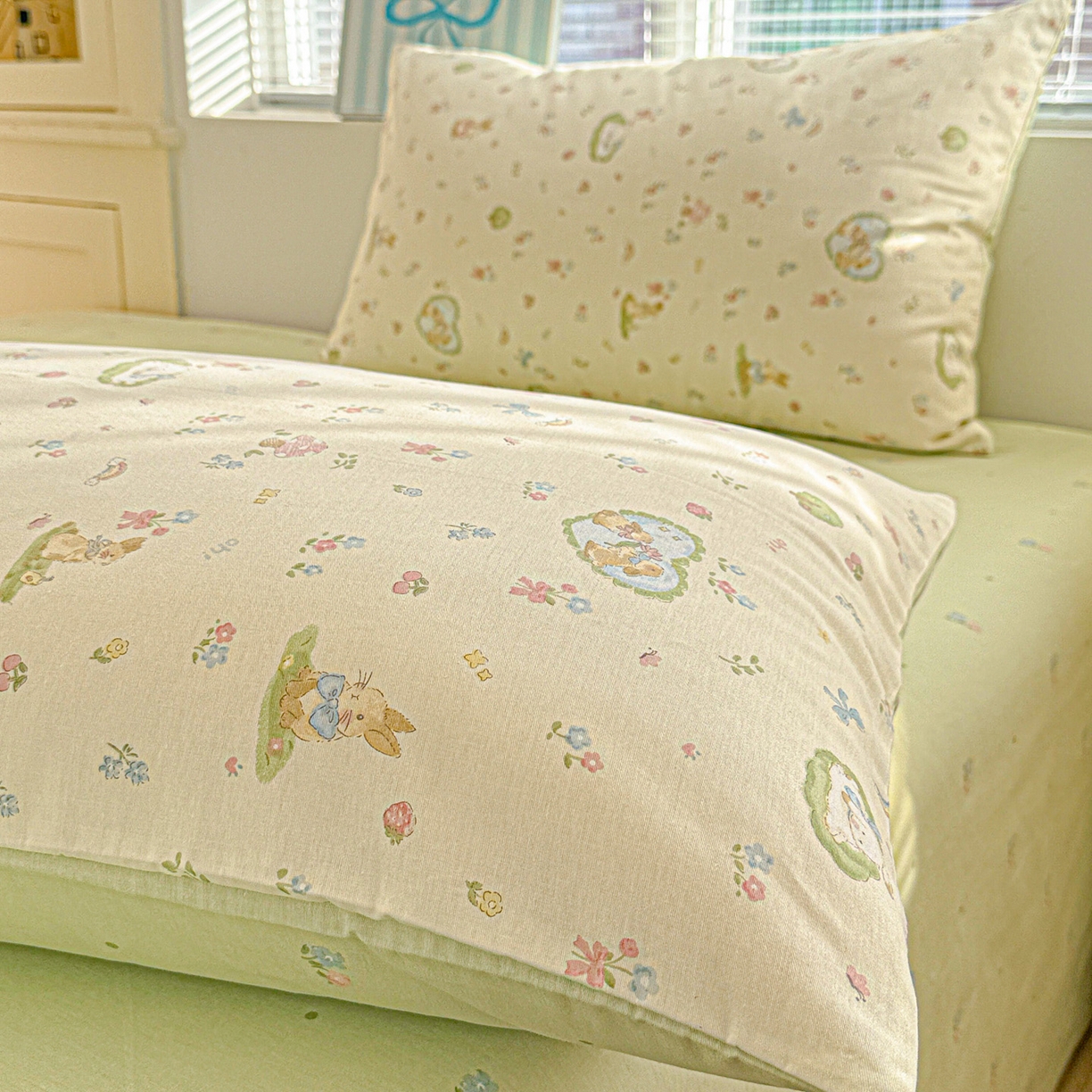 91家纺网 家纺一手货源 找家纺 名品家纺 2026新款100%纯棉枕套系列 蘑菇电话