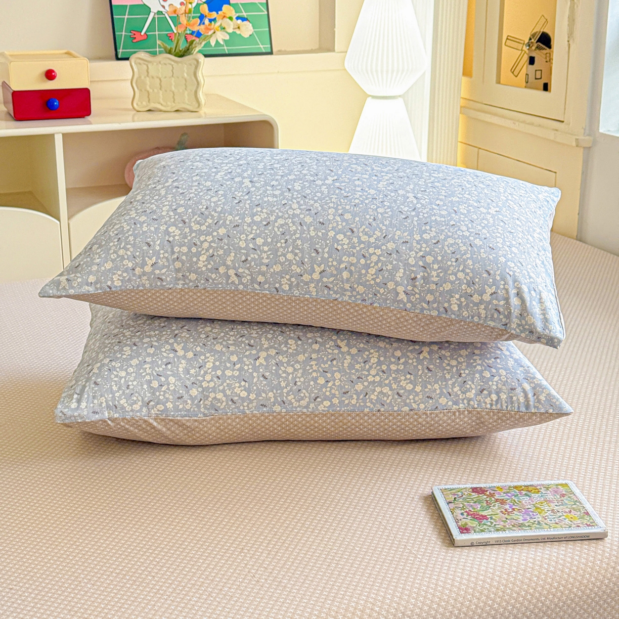 91家纺网 家纺一手货源 找家纺 名品家纺 2026新款100%纯棉枕套系列 陌上海棠