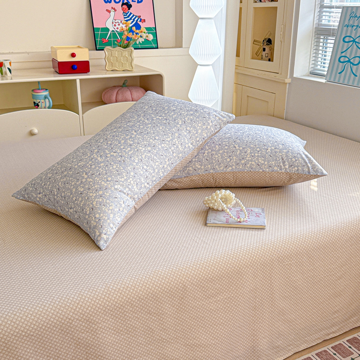 91家纺网 家纺一手货源 找家纺 名品家纺 2026新款100%纯棉枕套系列 陌上海棠