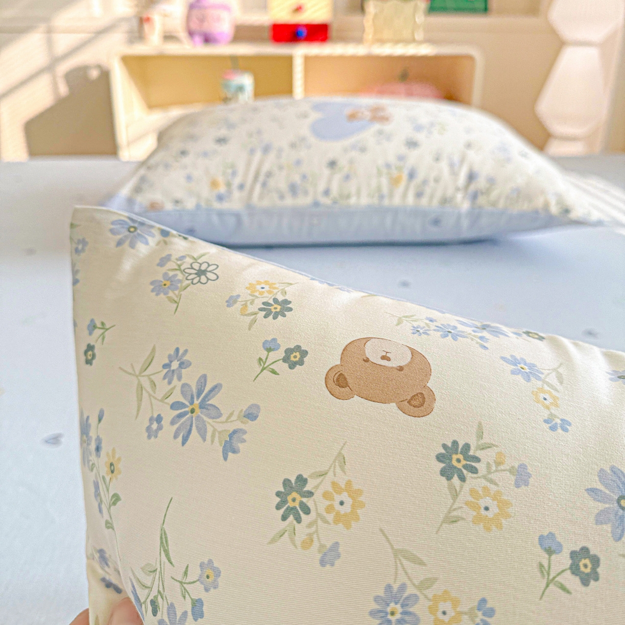 91家纺网 家纺一手货源 找家纺 名品家纺 2026新款100%纯棉枕套系列 奶芙熊