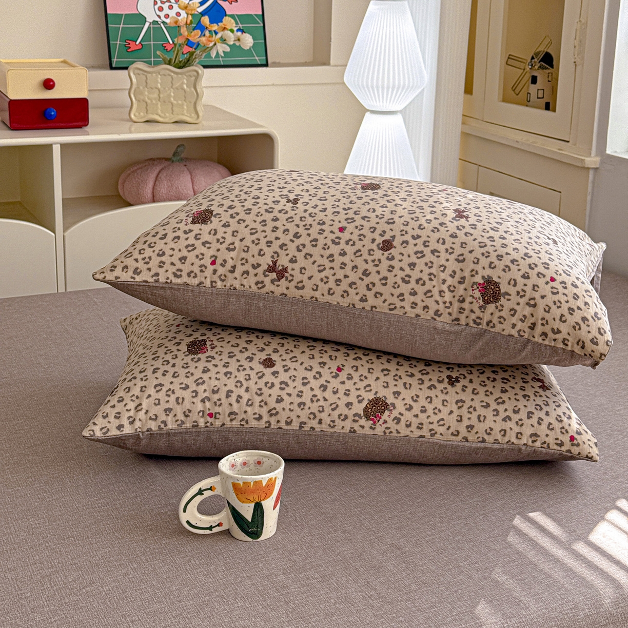 91家纺网 家纺一手货源 找家纺 名品家纺 2026新款100%纯棉枕套系列 千禧少女