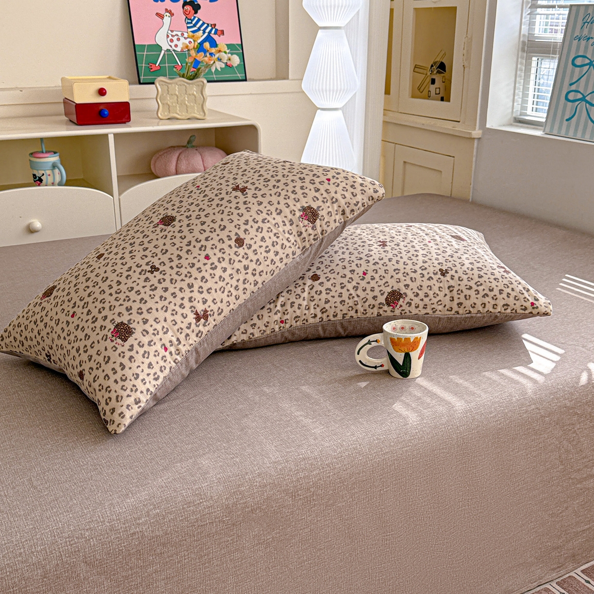 91家纺网 家纺一手货源 找家纺 名品家纺 2026新款100%纯棉枕套系列 千禧少女