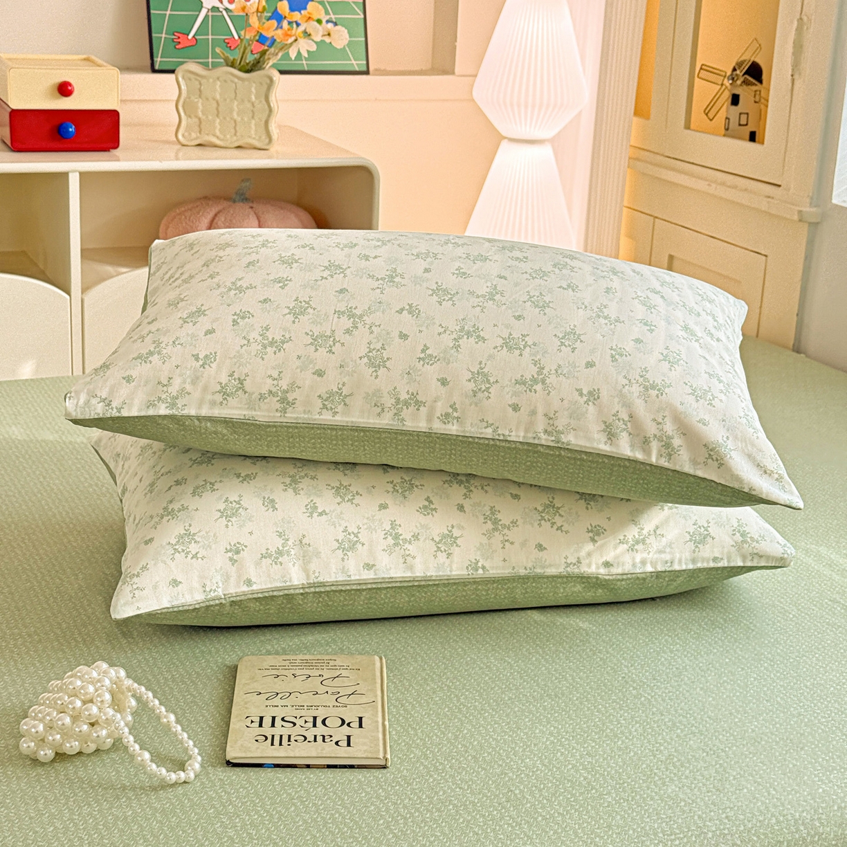 91家纺网 家纺一手货源 找家纺 名品家纺 2026新款100%纯棉枕套系列 清清文絮