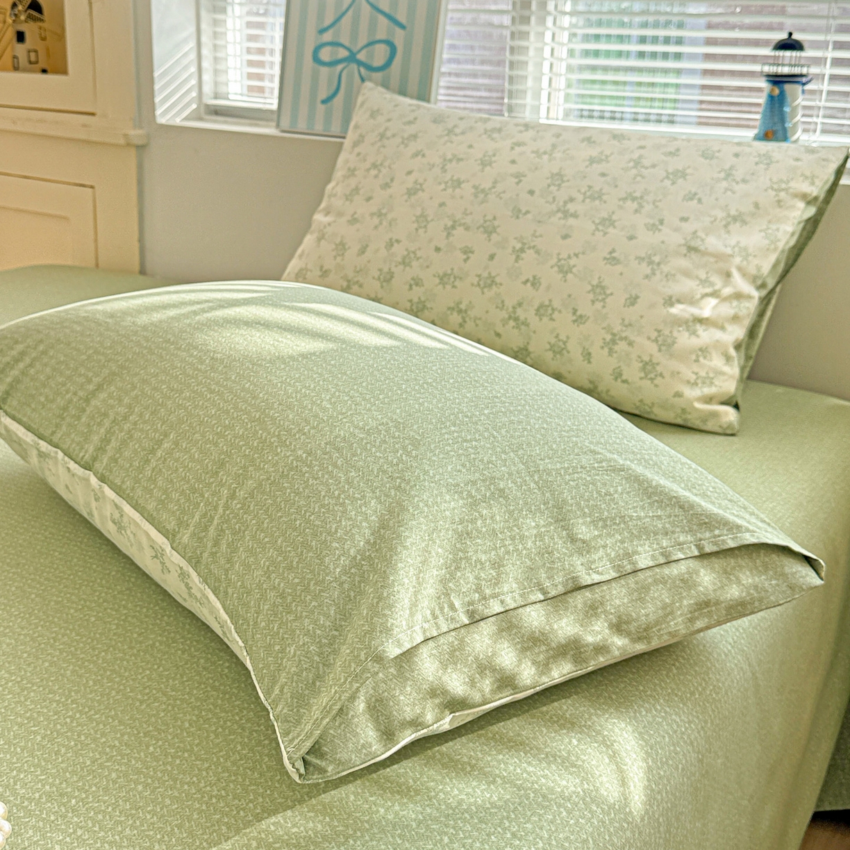 91家纺网 家纺一手货源 找家纺 名品家纺 2026新款100%纯棉枕套系列 清清文絮