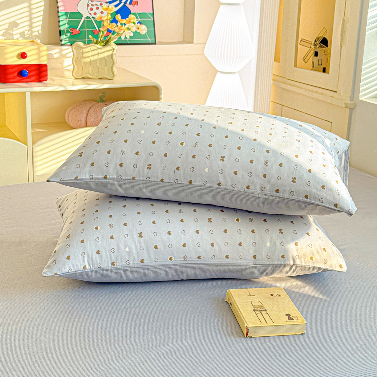 91家纺网 家纺一手货源 找家纺 名品家纺 2026新款100%纯棉枕套系列 数字心情