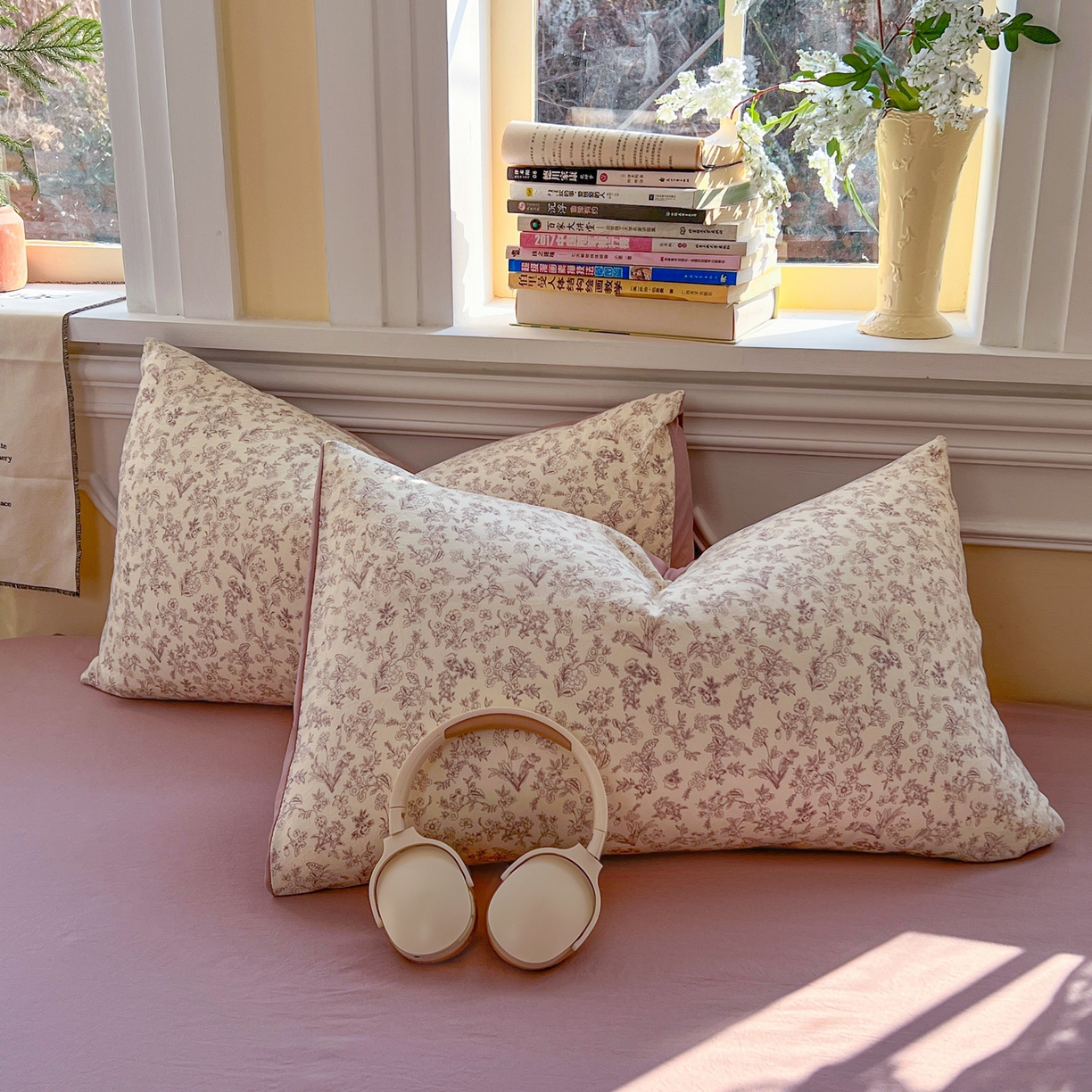 91家纺网 家纺一手货源 找家纺 玉海棠家纺 2026新款古法水洗仿棉云感纱四件套 南风