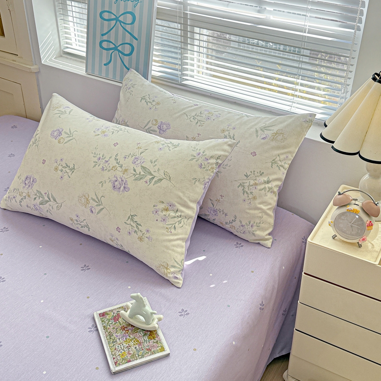 91家纺网 家纺一手货源 找家纺 名品家纺 2026新款100%纯棉枕套系列 芜晴花