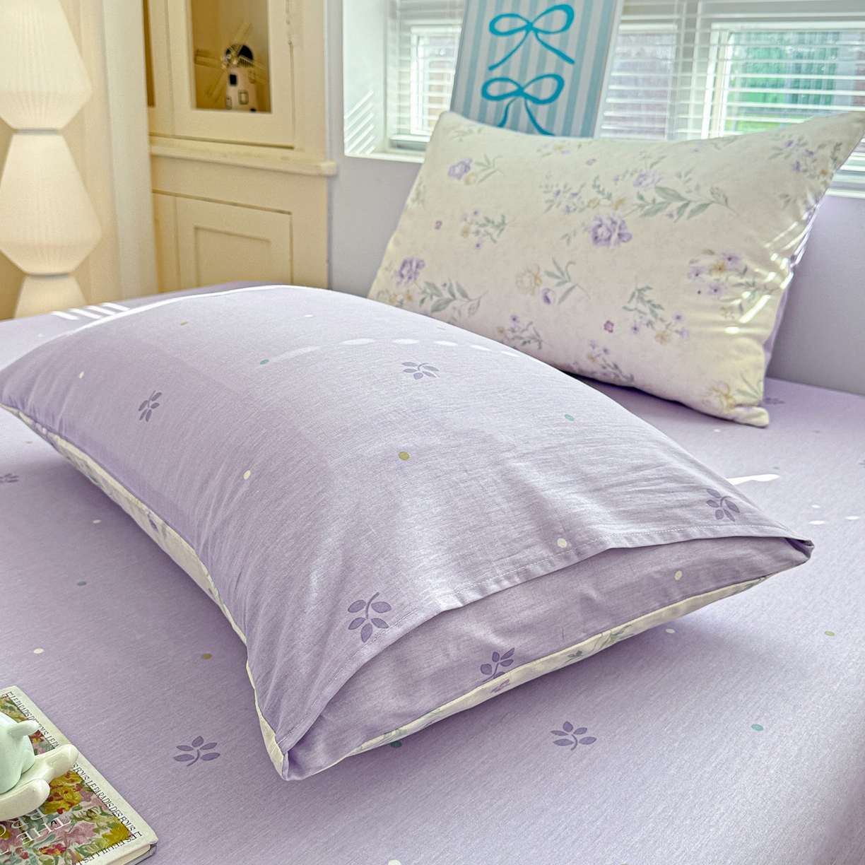 91家纺网 家纺一手货源 找家纺 名品家纺 2026新款100%纯棉枕套系列 芜晴花