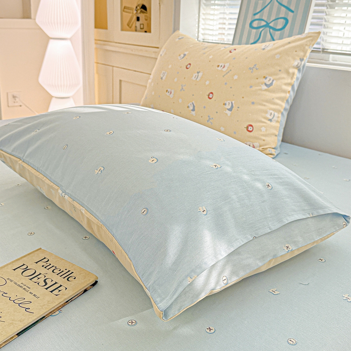 91家纺网 家纺一手货源 找家纺 名品家纺 2026新款100%纯棉枕套系列 星愿汪汪