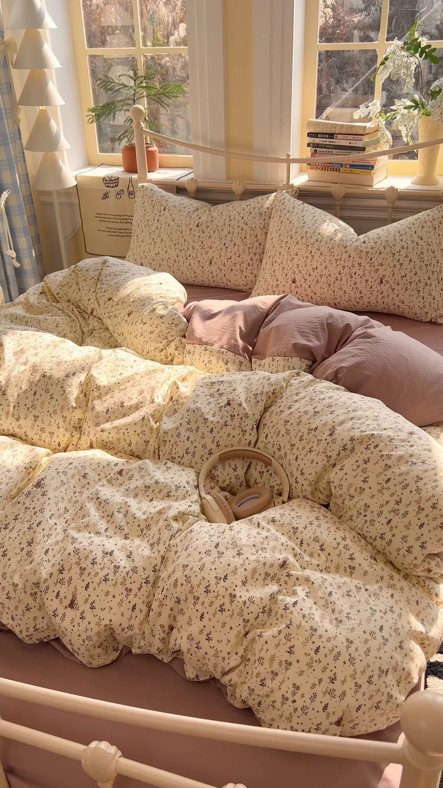 91家纺网 家纺一手货源 找家纺 玉海棠家纺 2026新款古法水洗仿棉云感纱四件套 秋水